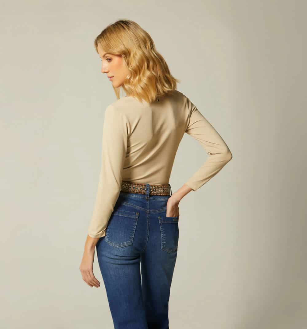Blusa escote cuadrado  manga 3/4 - miniatura 5