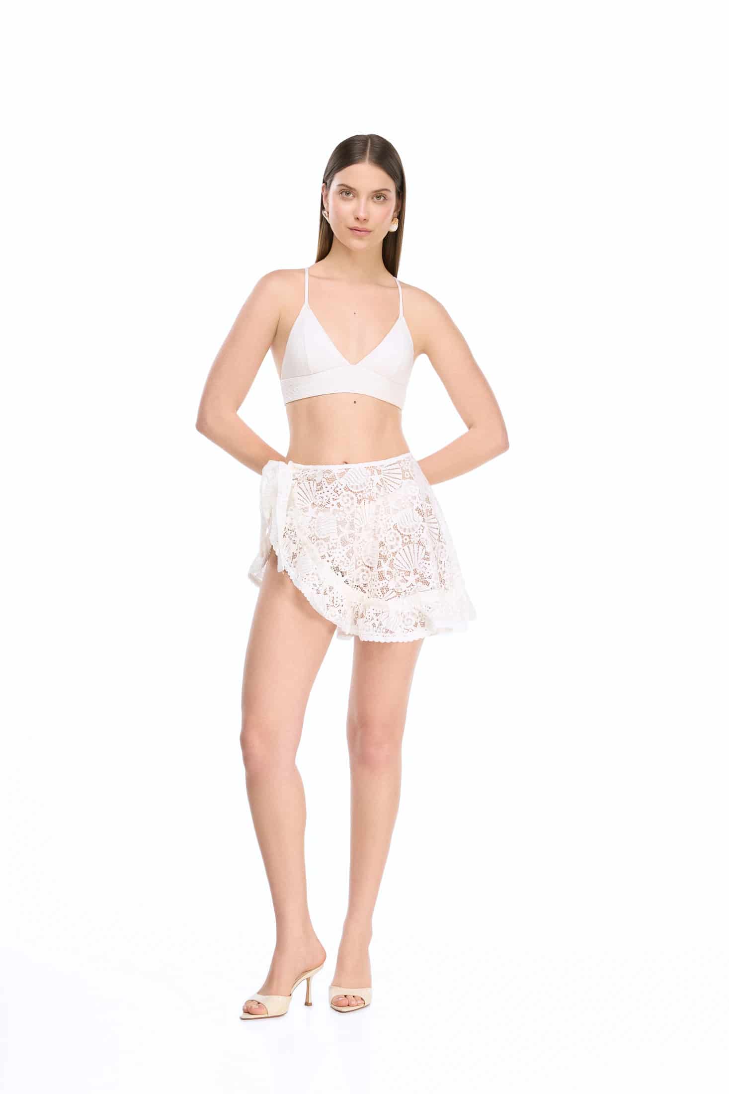 AZURE WRAP SKIRT WHITE - miniatura 1