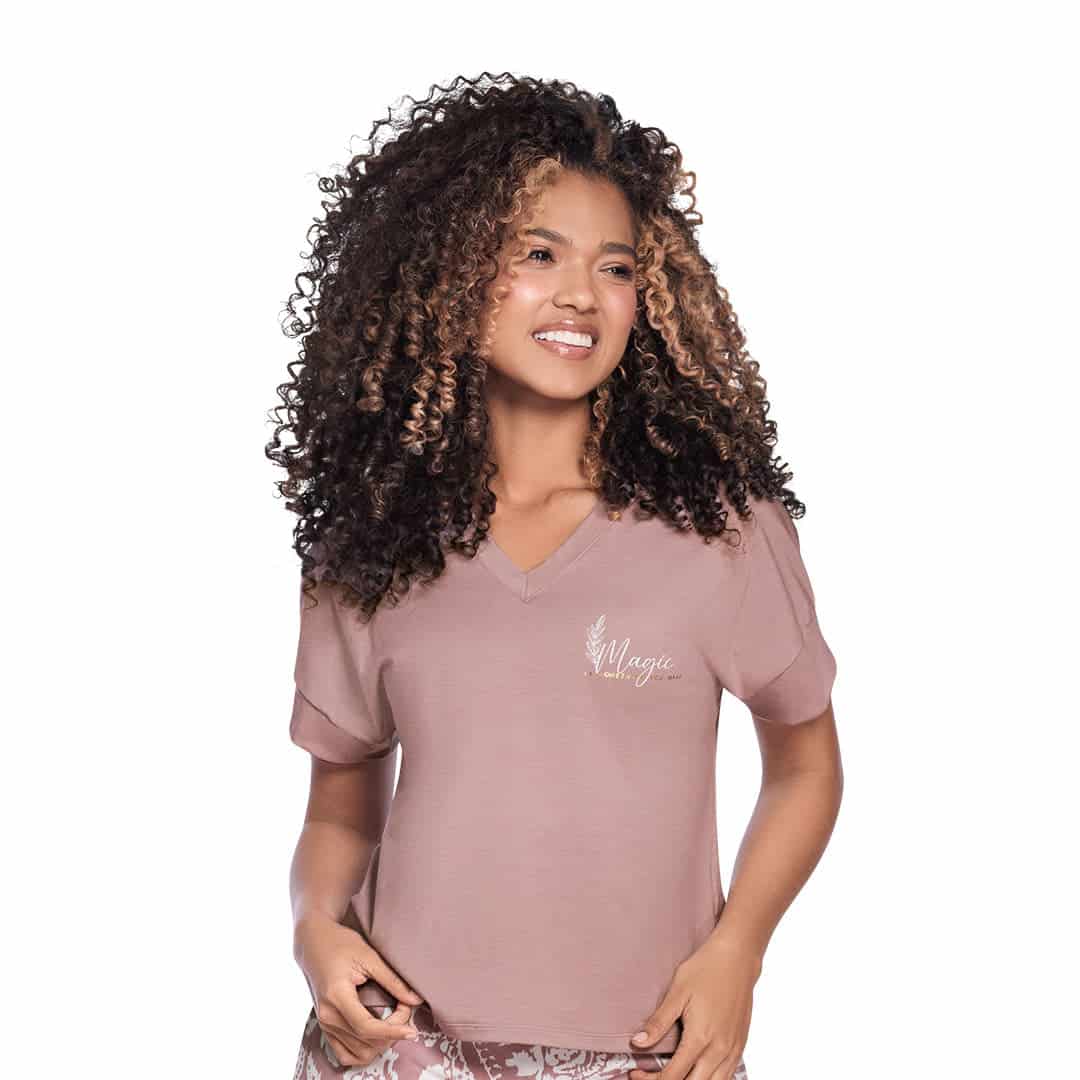 CAMISA DE PIJAMA SILUETA MANGA CORTA - miniatura 2