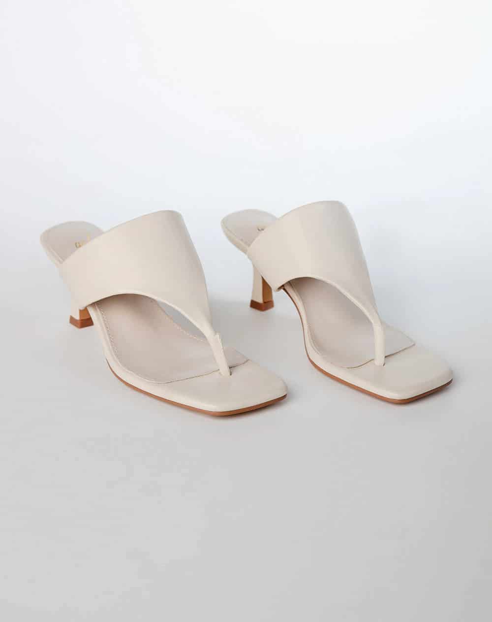 Sandalias de tacón mule crudo mujer - miniatura 1