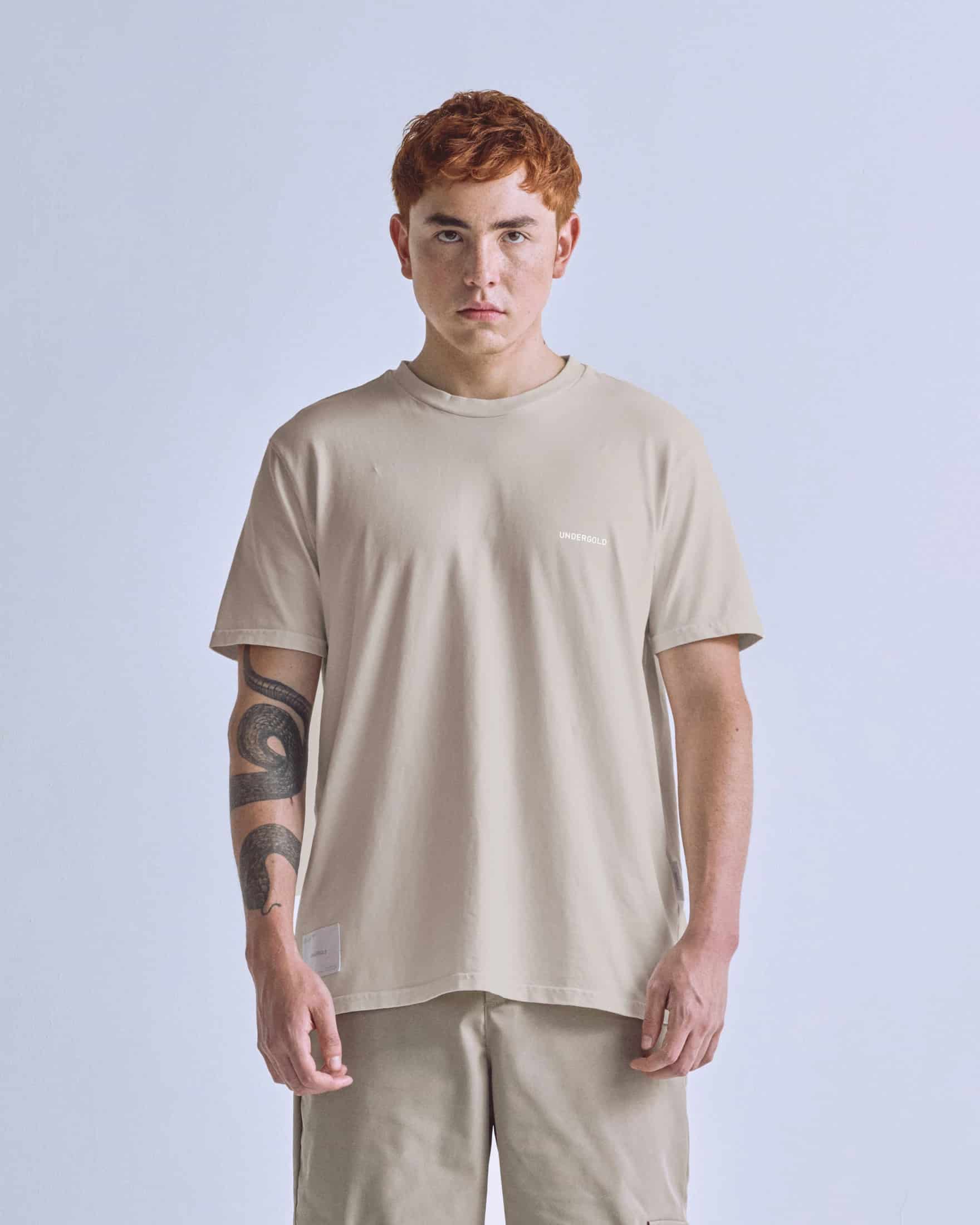 Basics Tiny Logo Regular Fit T-shirt Cream - miniatura 2