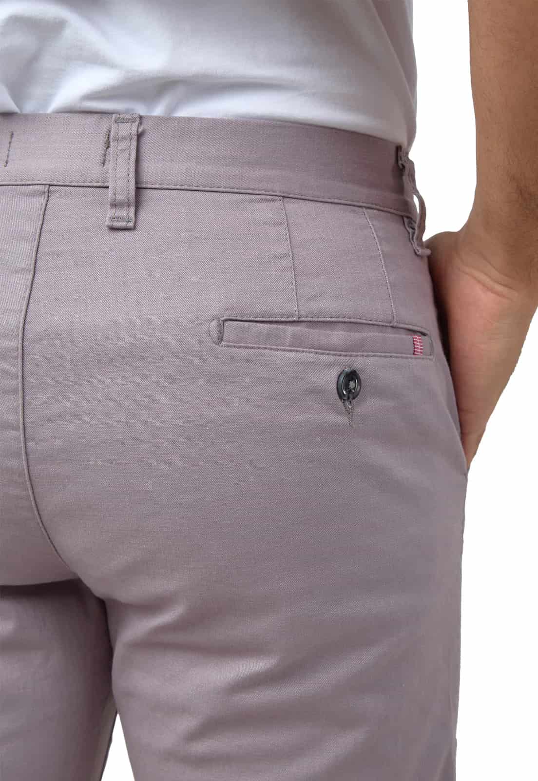 Pantalon dril gris lila con spandex - miniatura 6