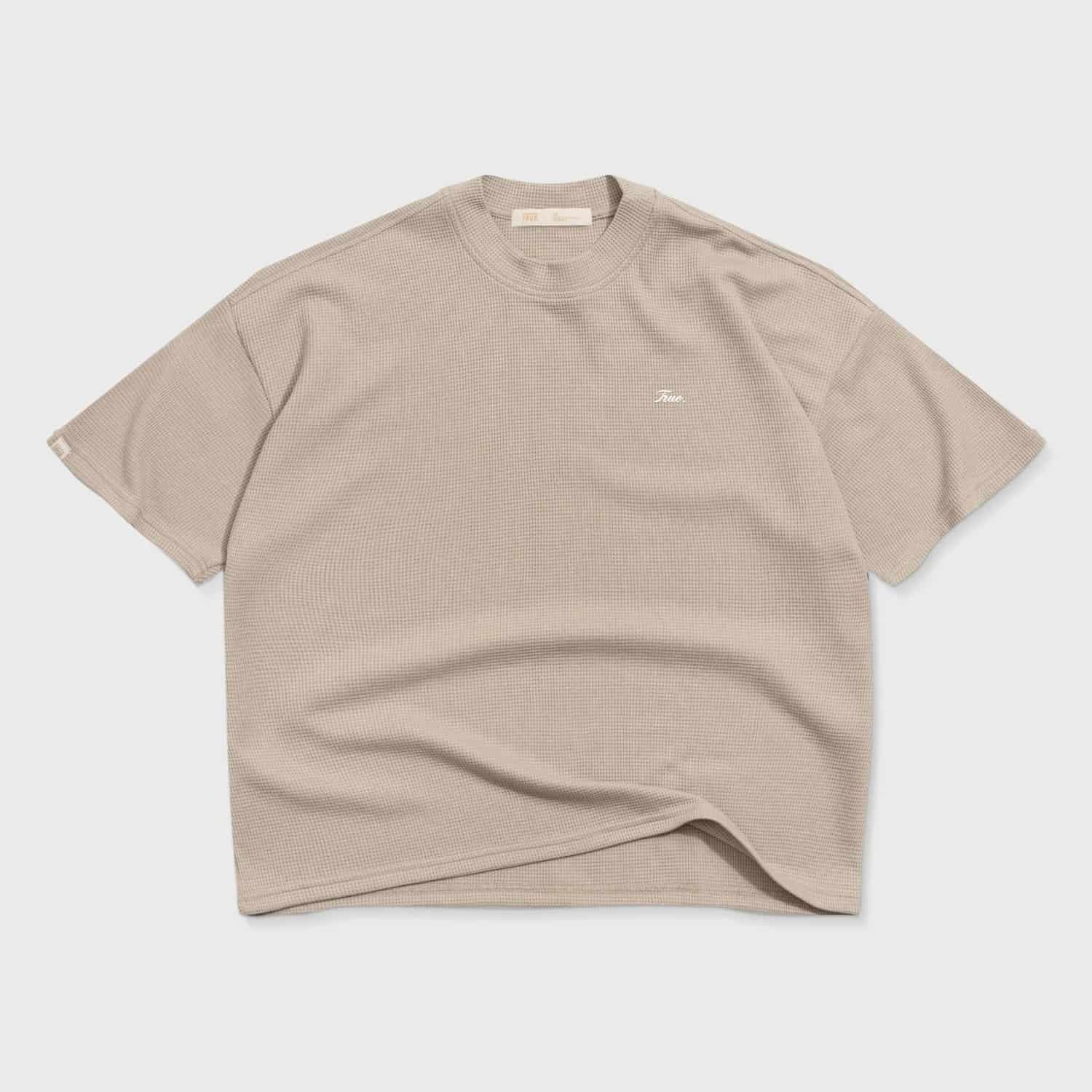 Textured Boxy Tee - Sand - miniatura 2