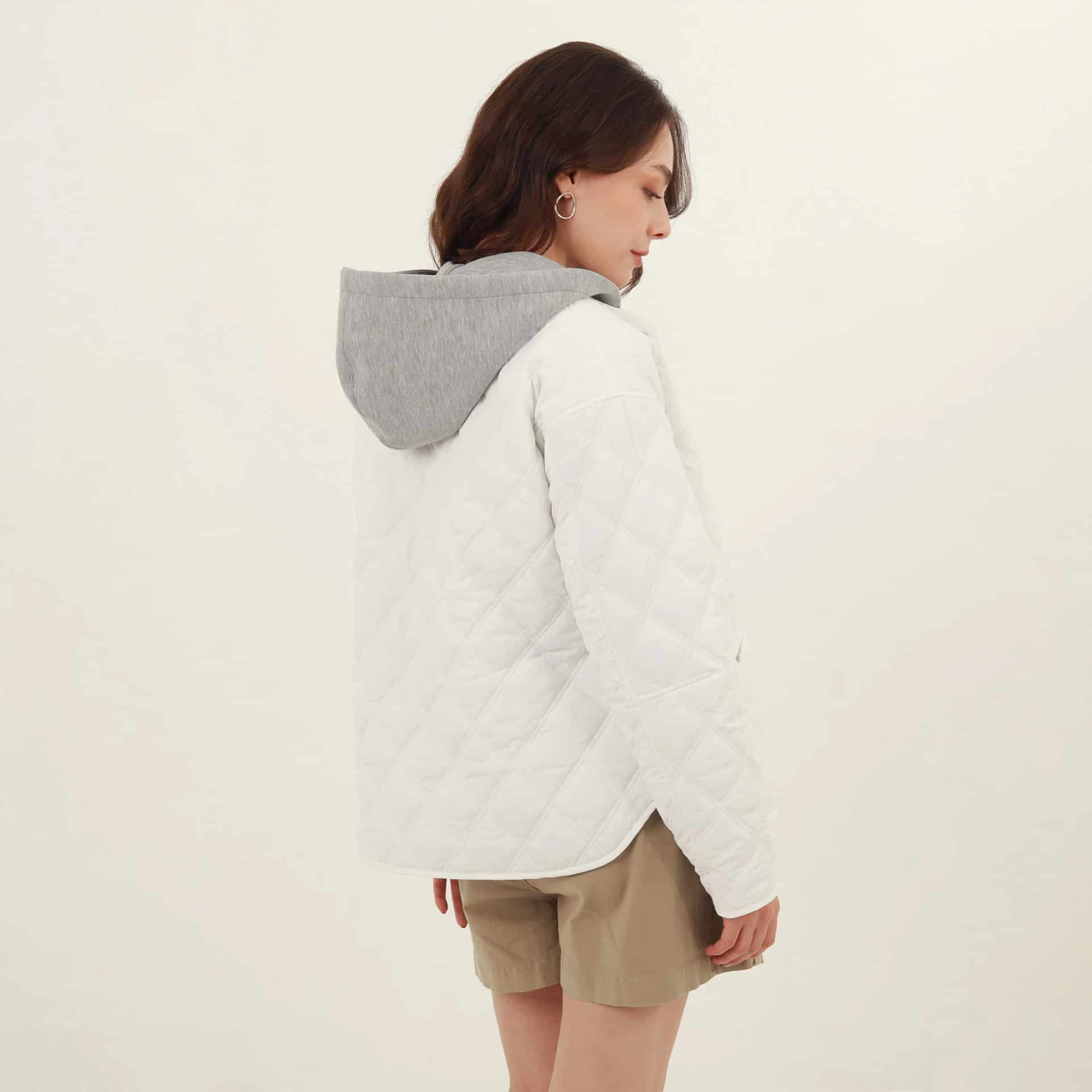 Chaqueta acolchada cuello redondo con capucha y pieza separable - miniatura 5