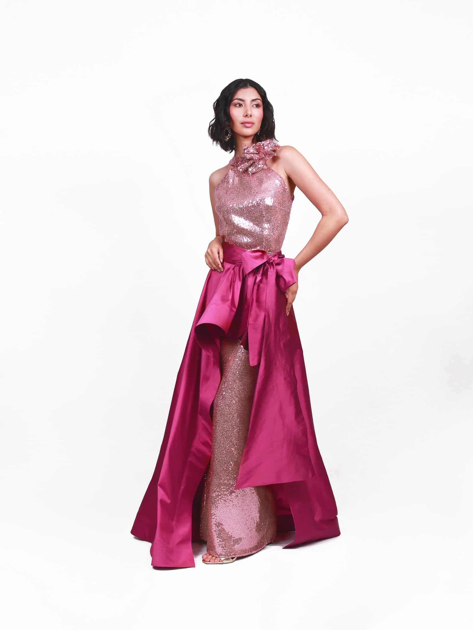 VESTIDO BIANCA CON SOBRE FALDA - miniatura 4