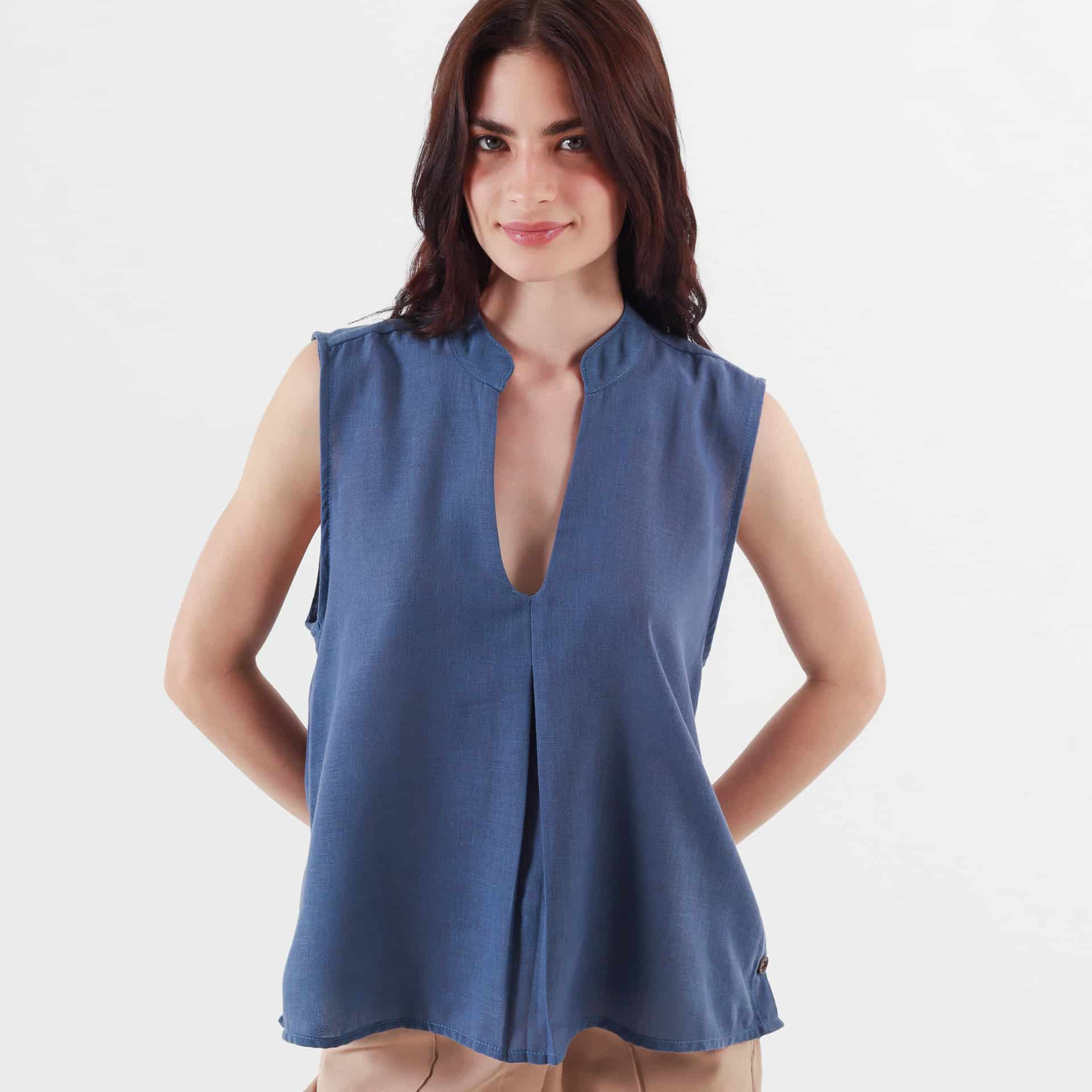 Blusa Cuello Alto Manga Sisa - miniatura 2