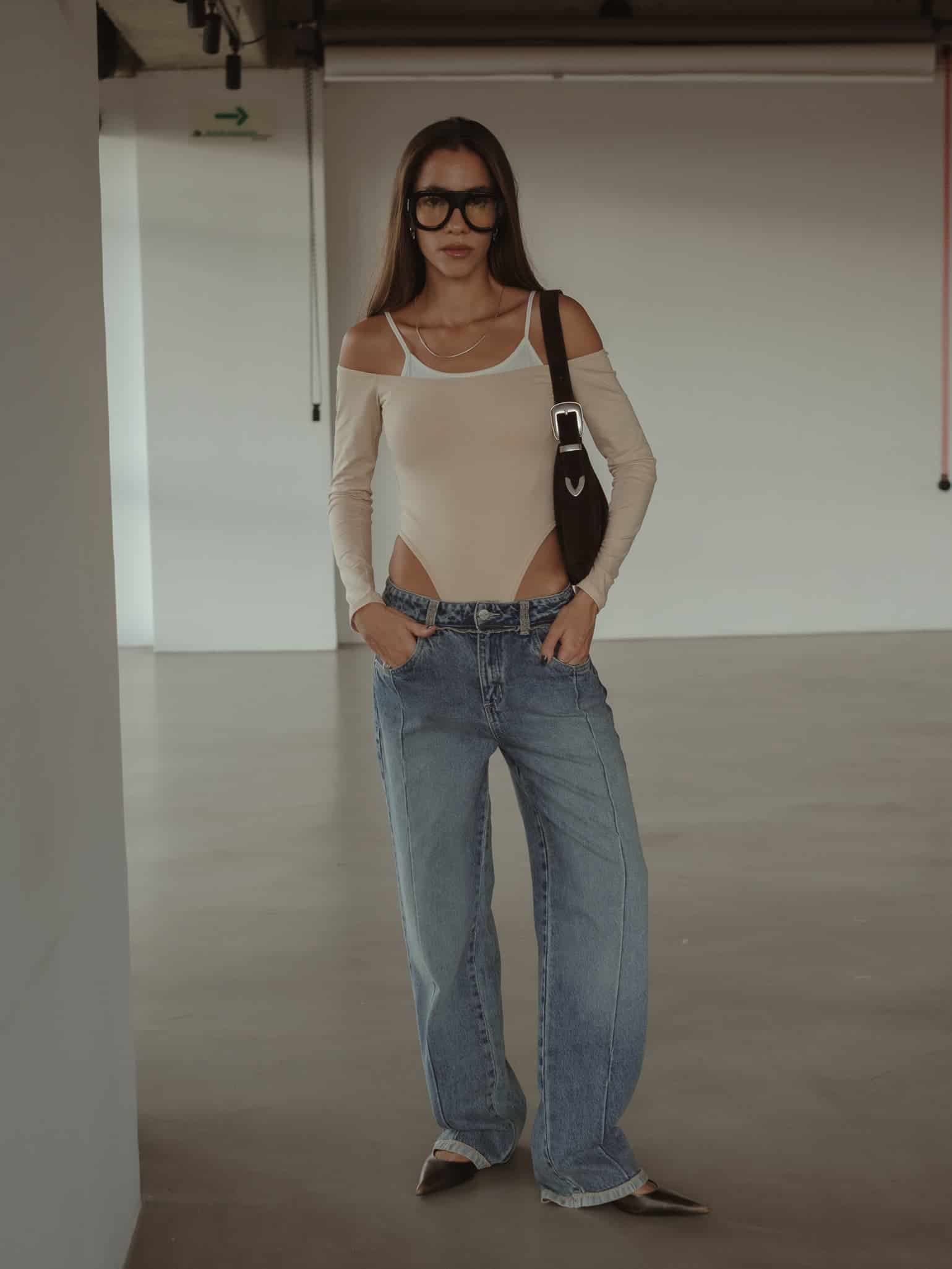 SPLIT LEG STRAIGHT JEAN - SOFT CLASSIC BLUE - miniatura 2