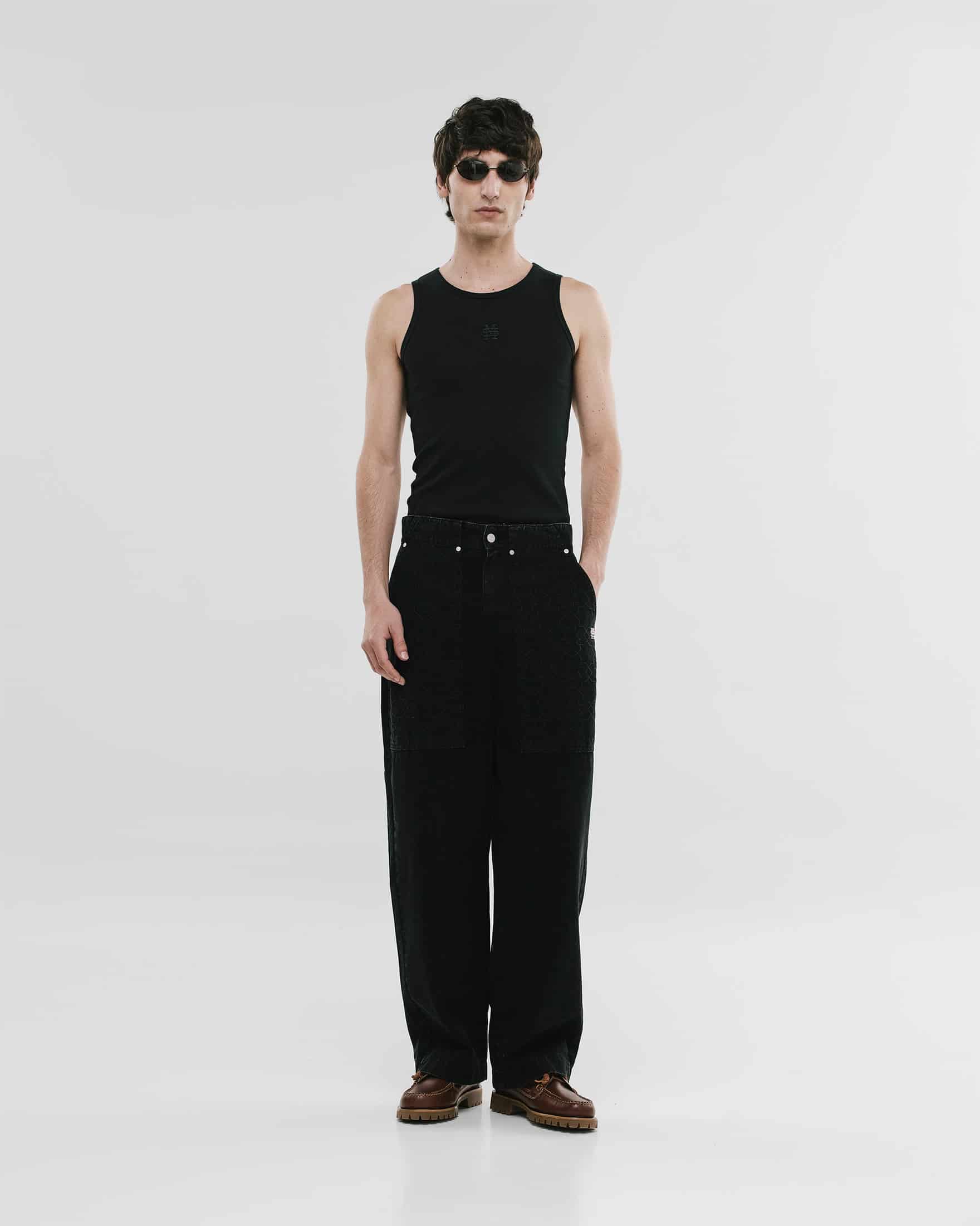 Wide Fit Chore Pants - Negro - miniatura 2