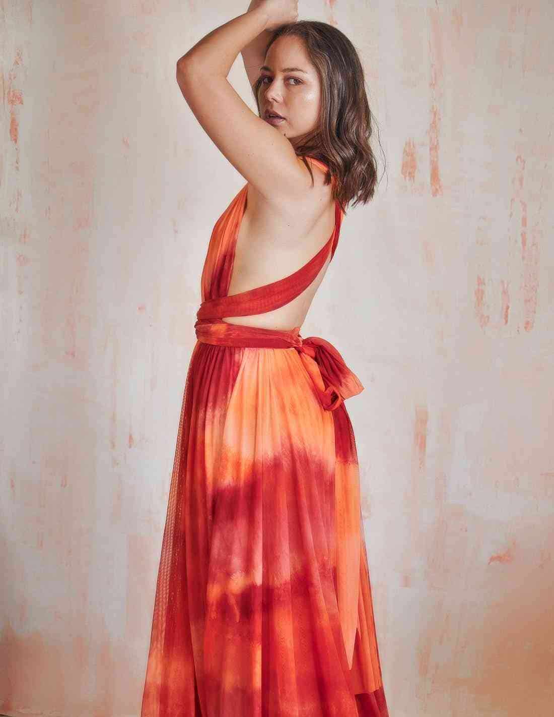 Vestido Hydra Fire Salmon - miniatura 3