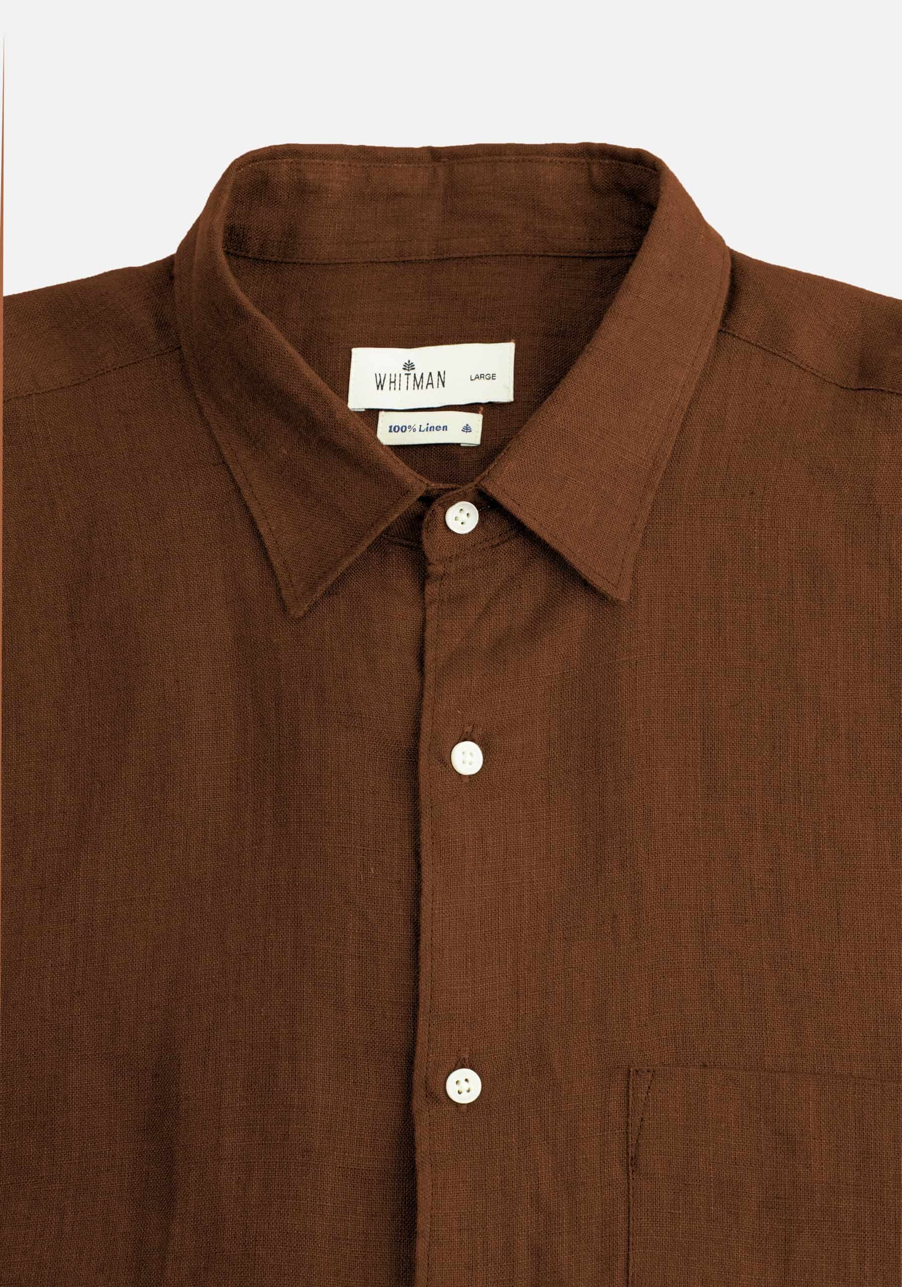 Camisa Lino Harlem Tabaco - miniatura 3