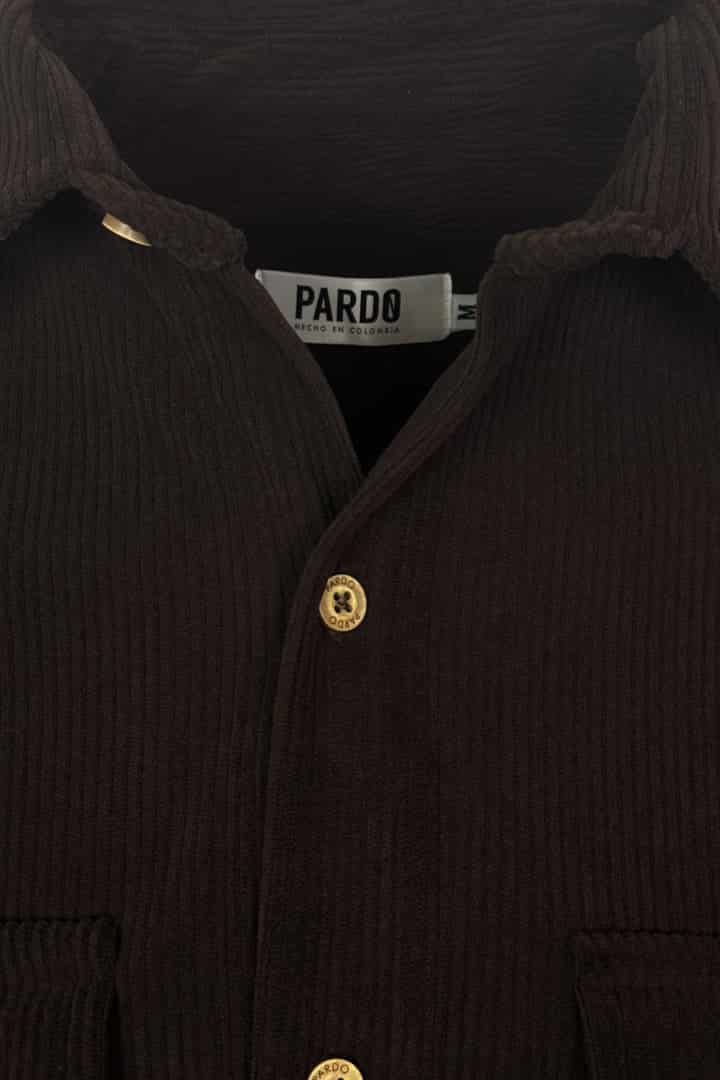 Camisa corduroy/pana café - miniatura 8
