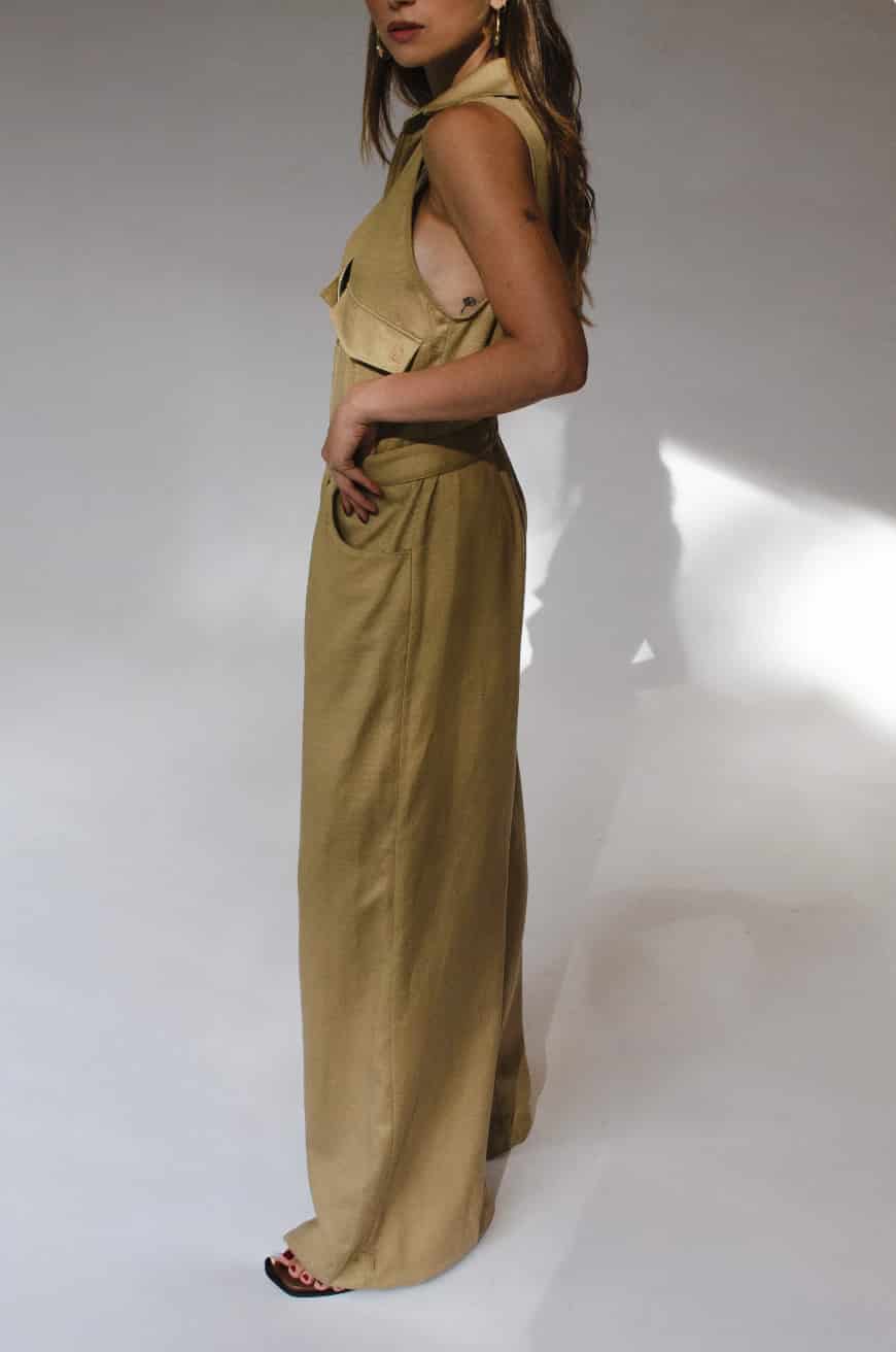 Jumpsuit Dune de tencel/algodón | Camel - miniatura 4