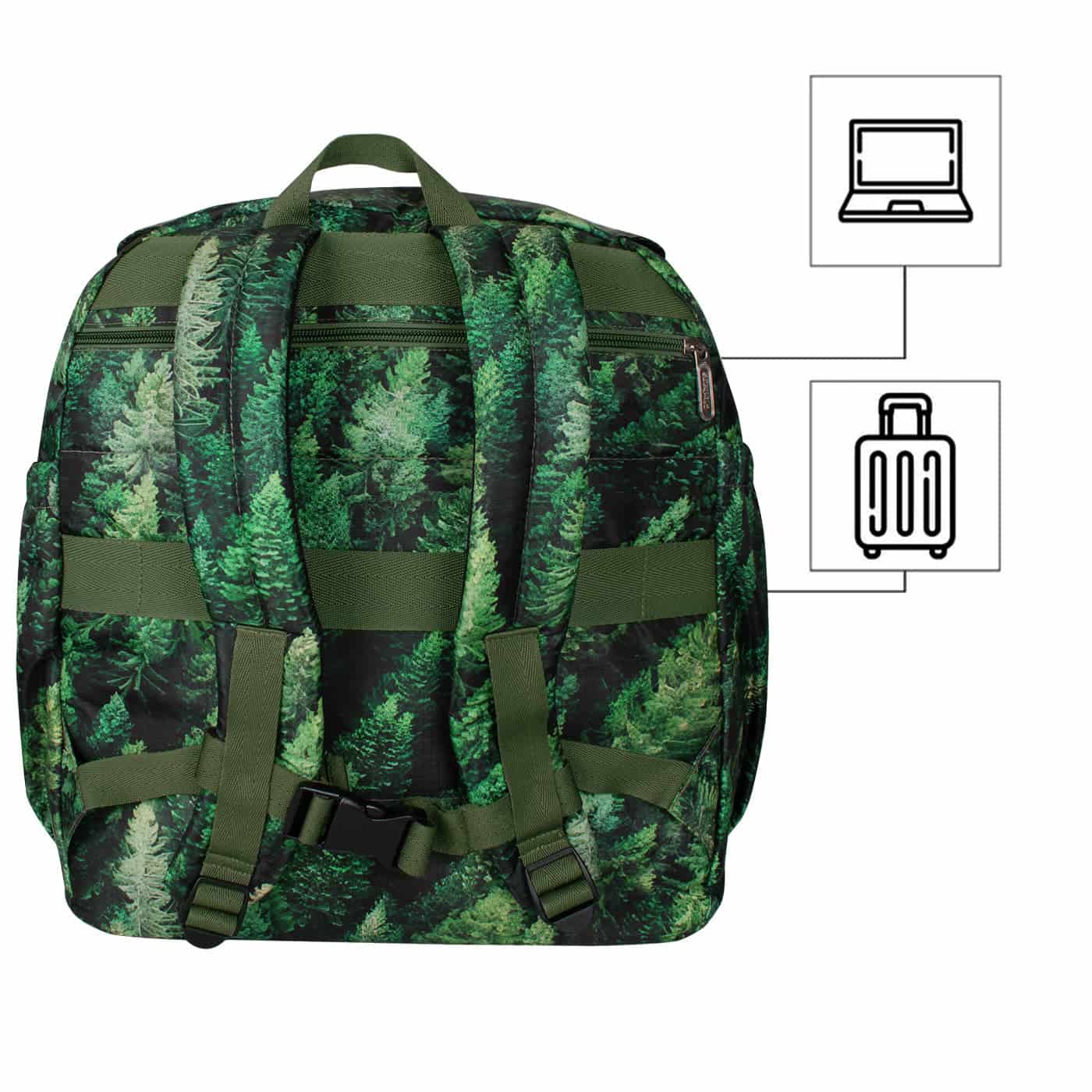 Morral Cabina Tapa Ultra Estampado Bosque Citybags - miniatura 4