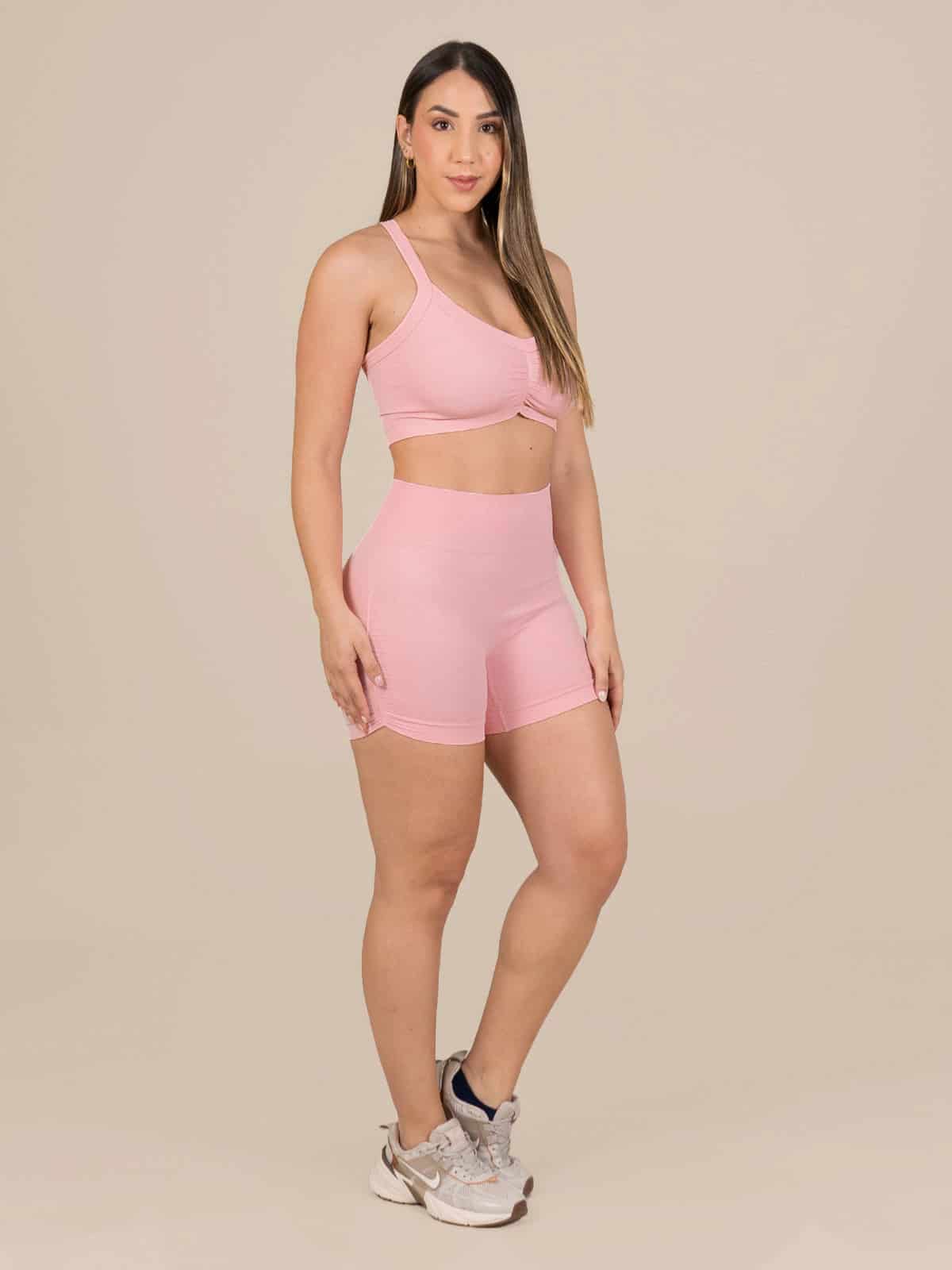 Talia short set seamless rosa - miniatura 1