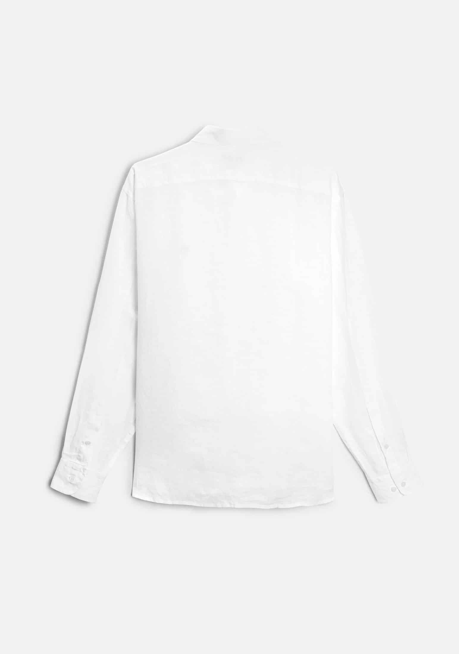 Camisa H Lino Unicolor L-Atn Blanco - miniatura 4