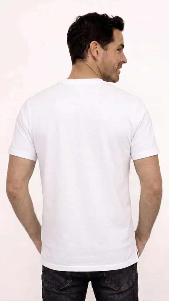 CAMISETA BÁSICA LIVIANA CUELLO REDONDO MARFIL PARA HOMBRE - miniatura 3