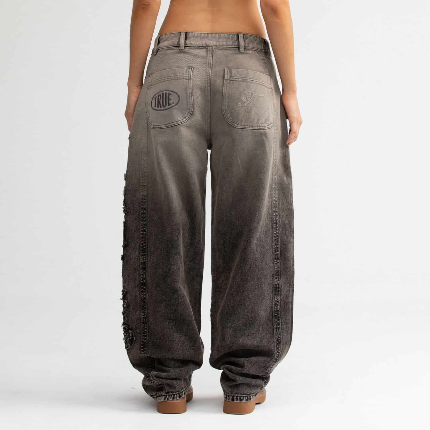 Barrel Denim Pants - Washed Black - miniatura 3