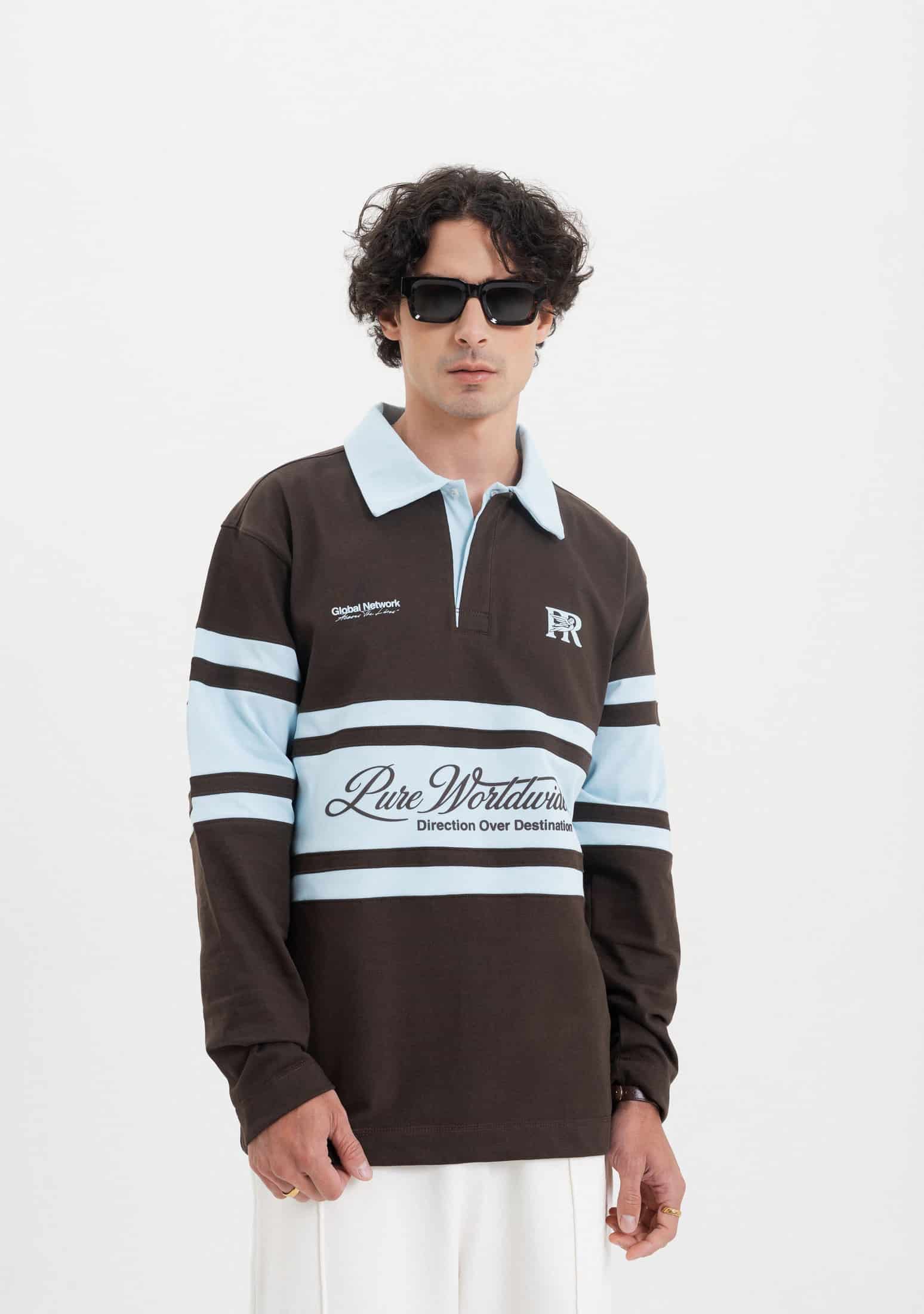 Across The Lines Brown Polo - miniatura 2