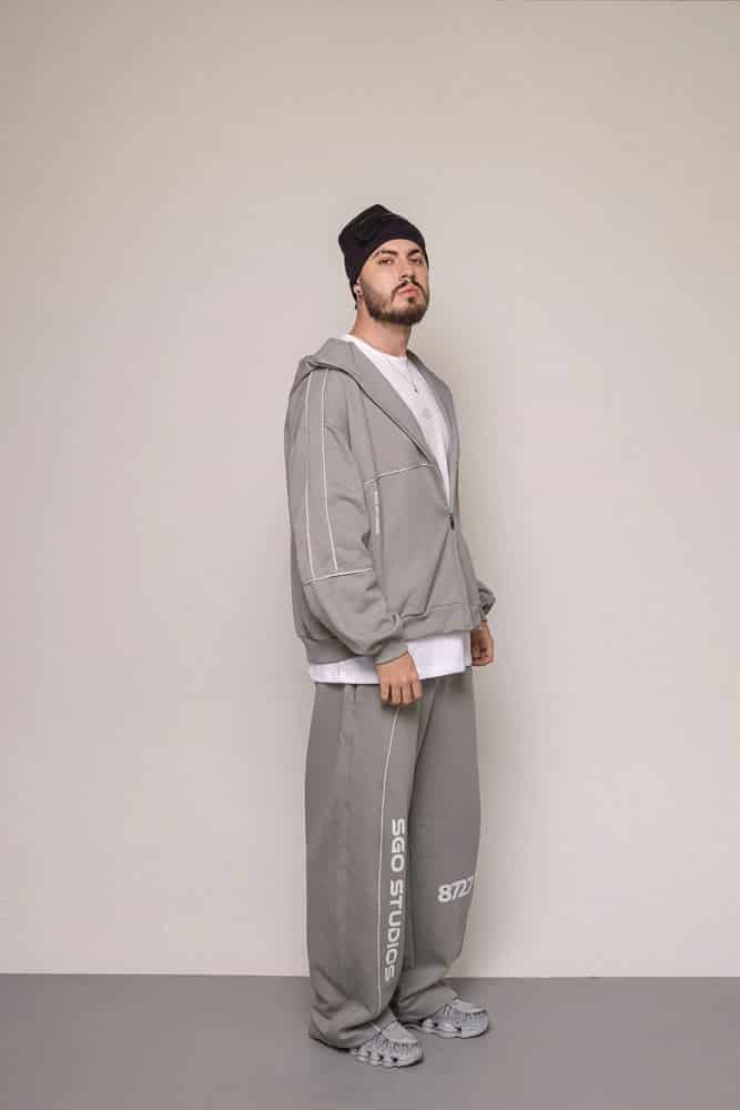 SET HOODIE Y SUDADERA 87/27-GRIS - miniatura 3