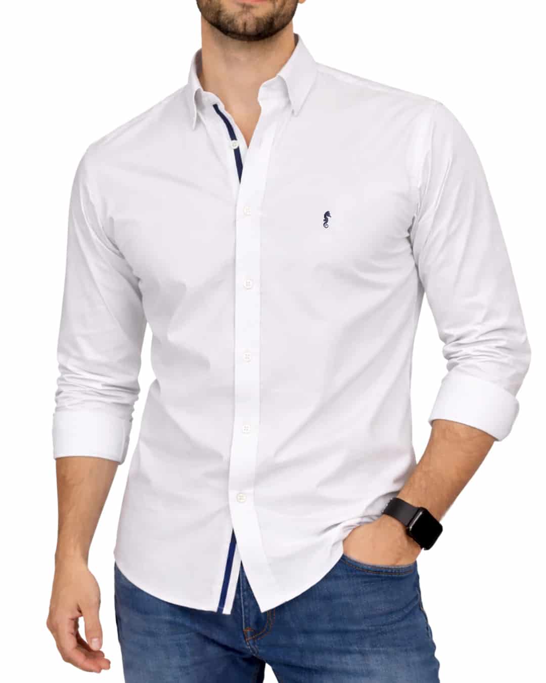 Camisa Berlin Manga Larga Blanca - miniatura 3