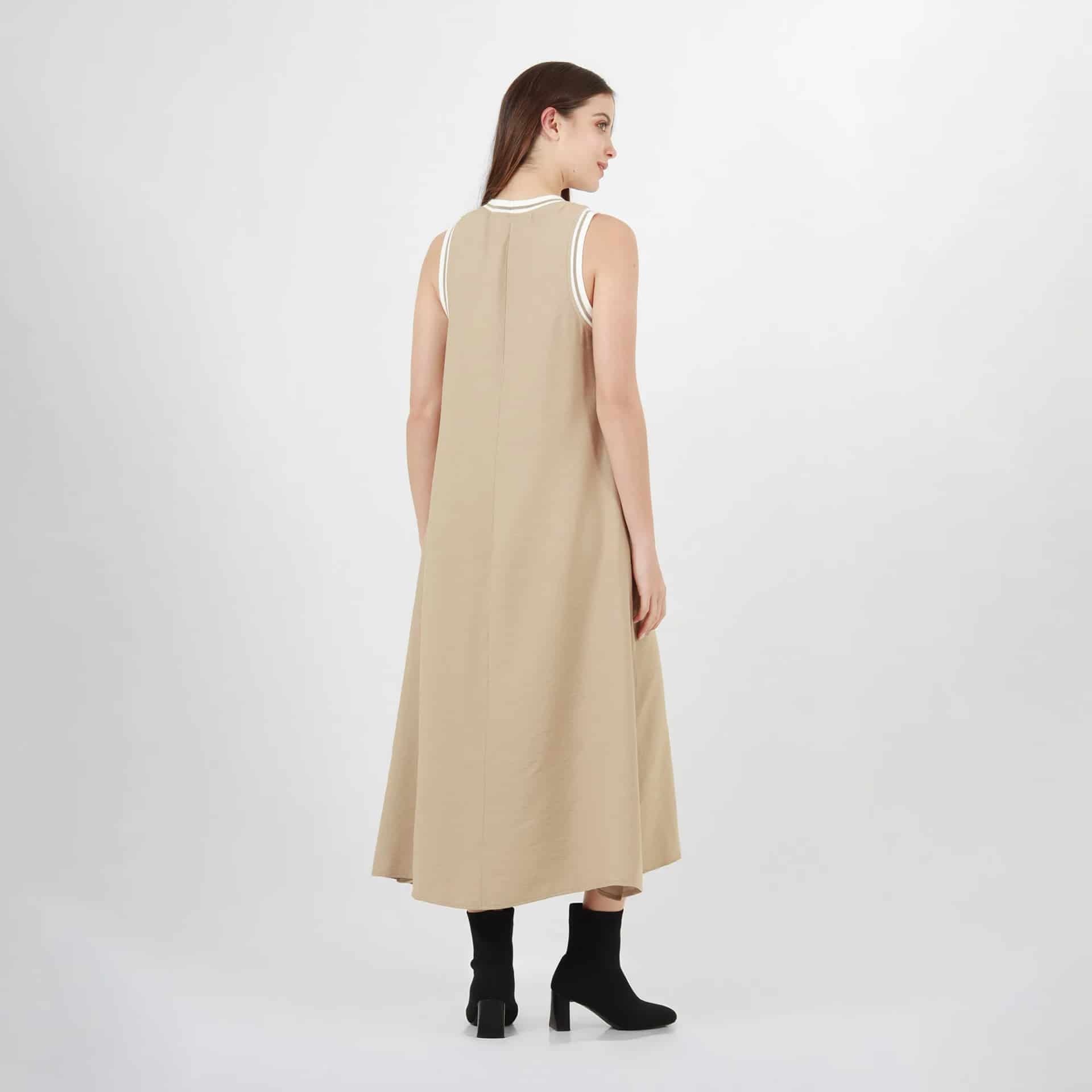 Vestido Cuello Redondo Manga Sisa - miniatura 3