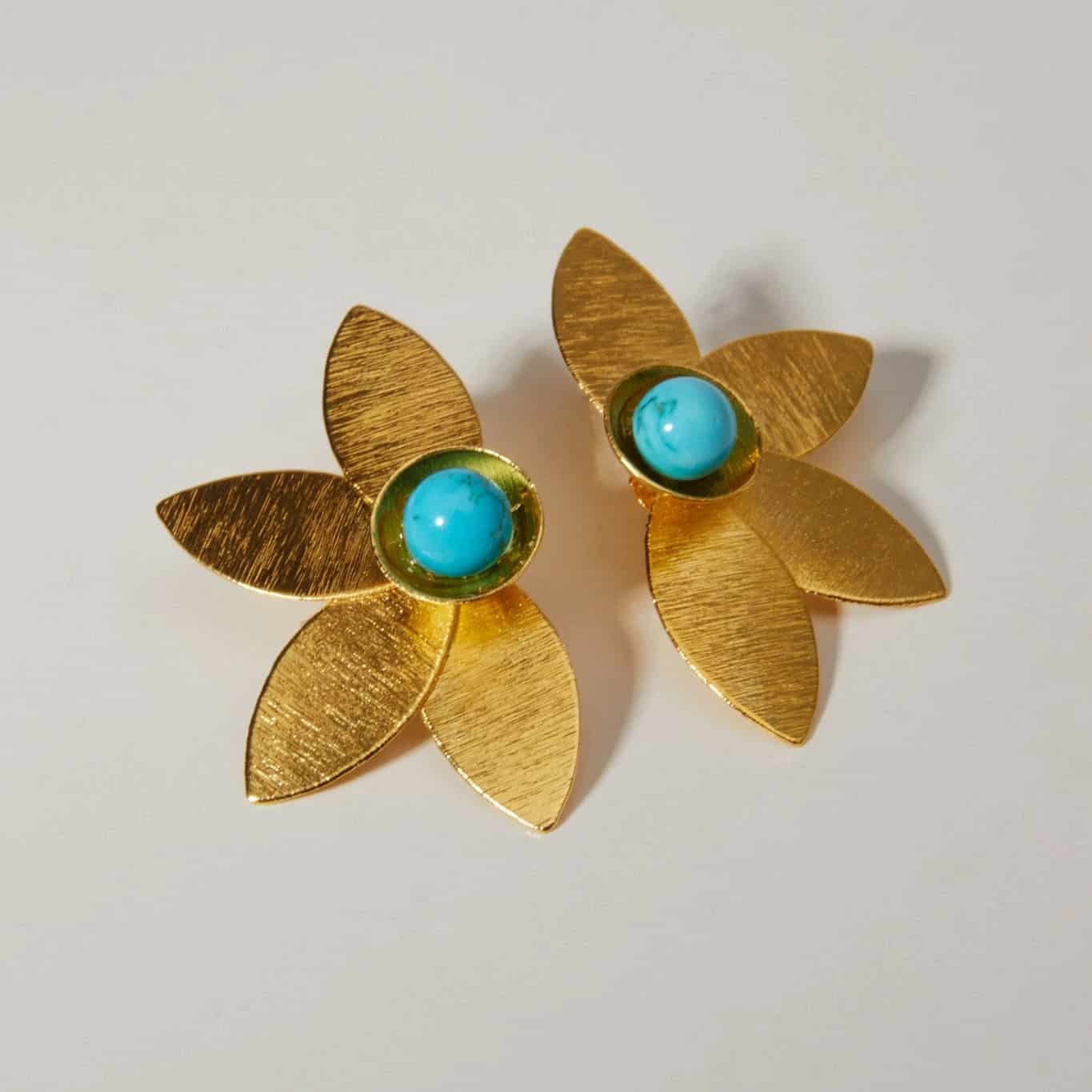 Agata Flower Earrings - miniatura 1