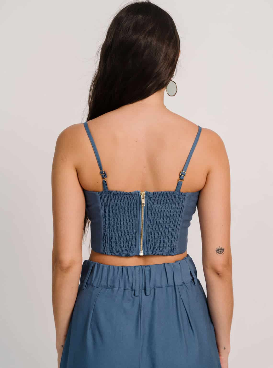 CORPIÑO AZUL ACERO - miniatura 4