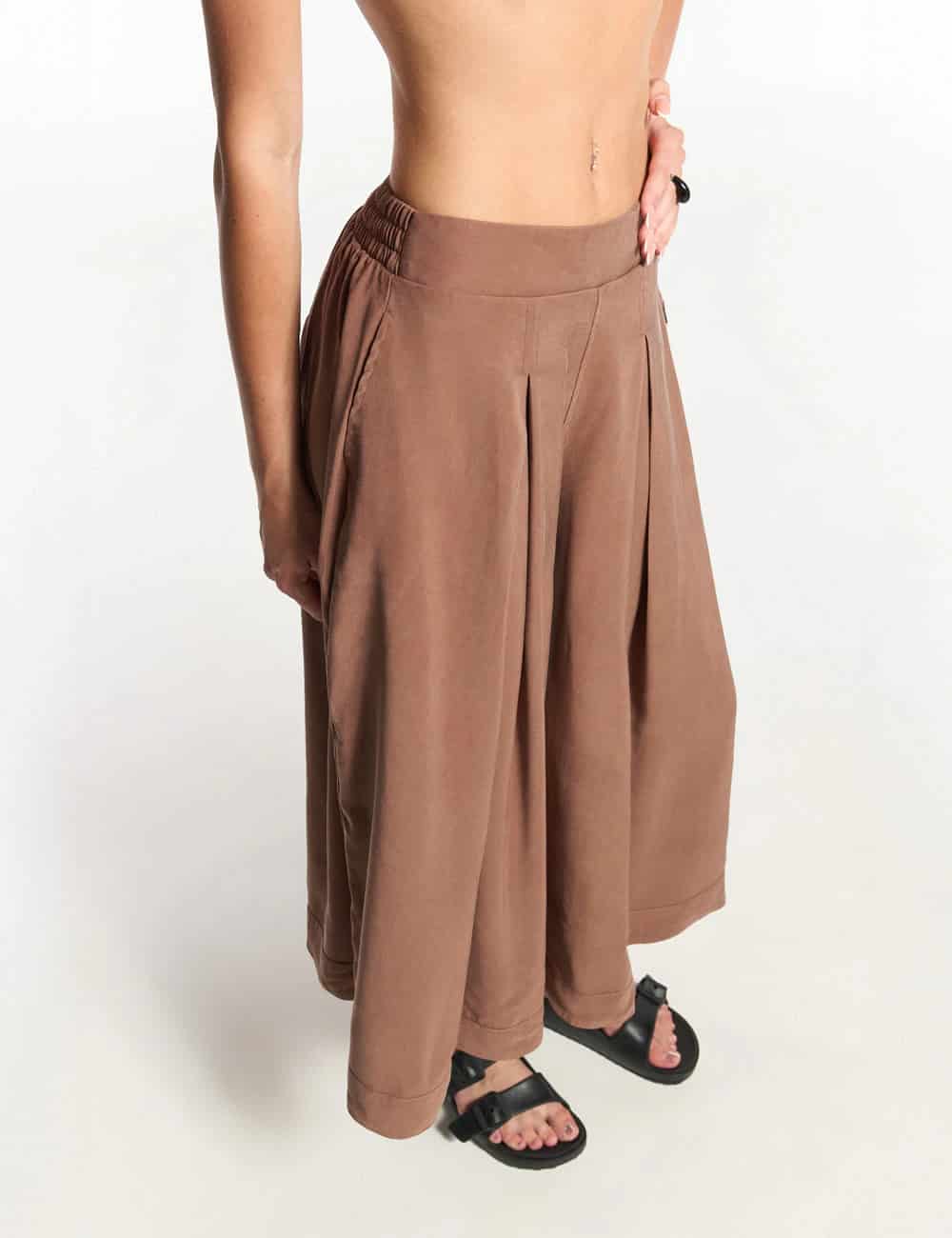 Pantalón Culotte Arcilla Mujer - miniatura 9