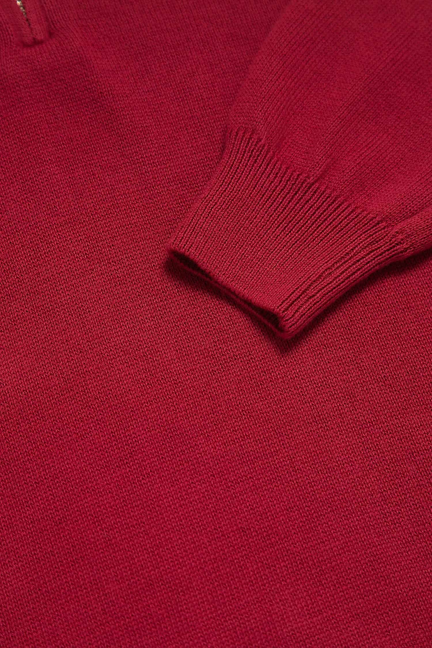 Saco Half Zip Algodón Vino - miniatura 3