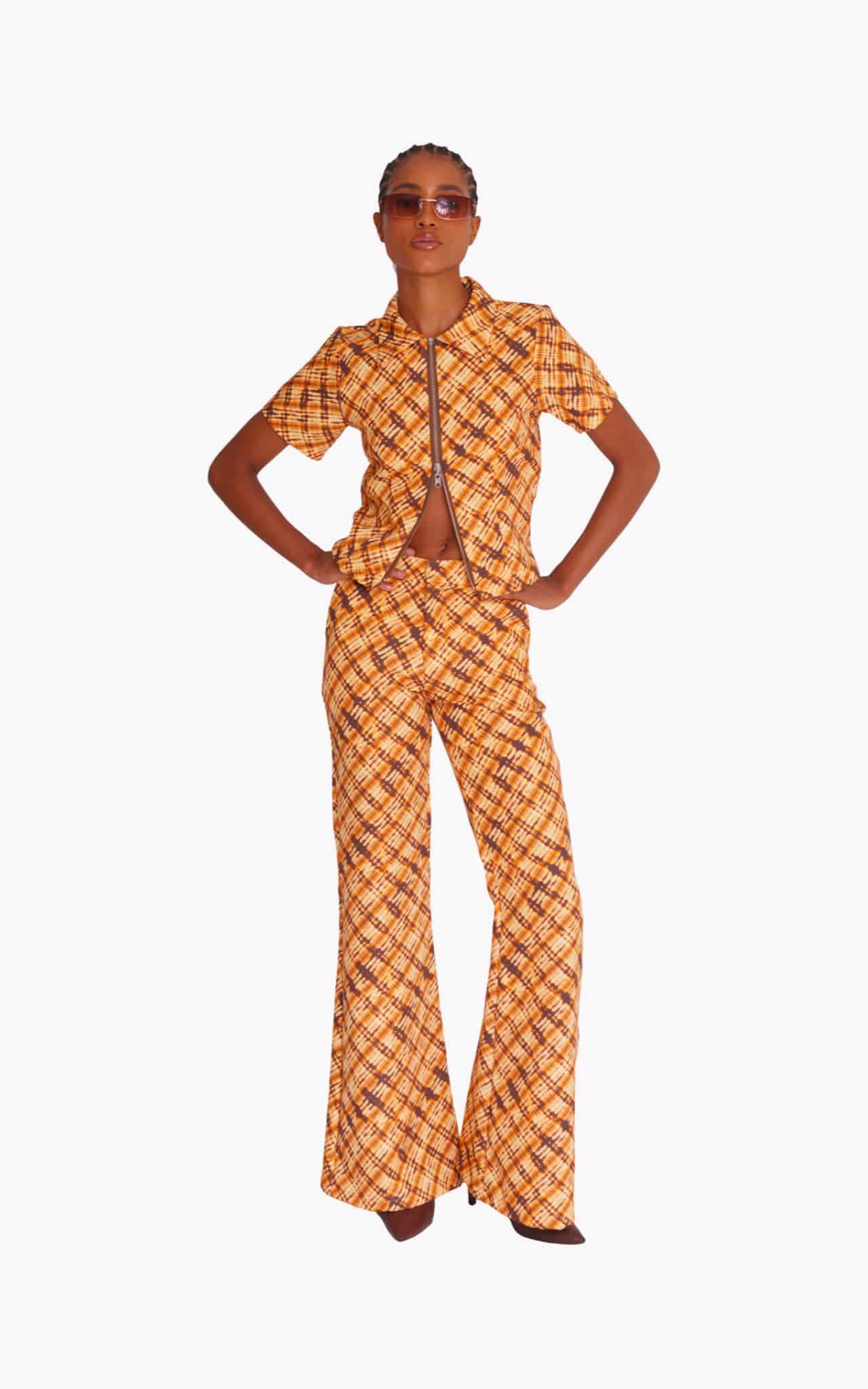 ORANGE GRID PANTS - miniatura 3