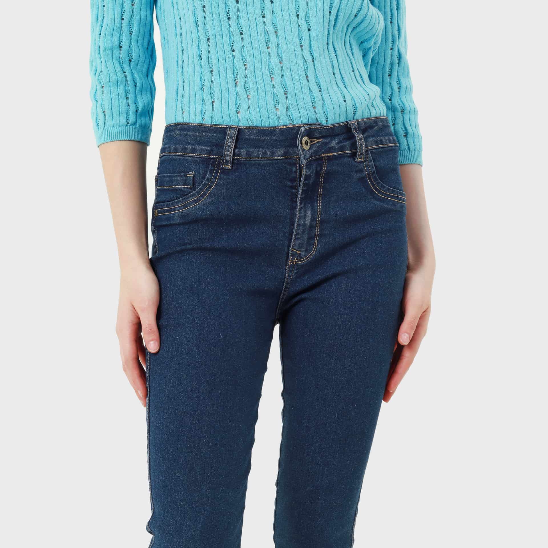 Jean skinny tiro medio 5 bolsillos - miniatura 7