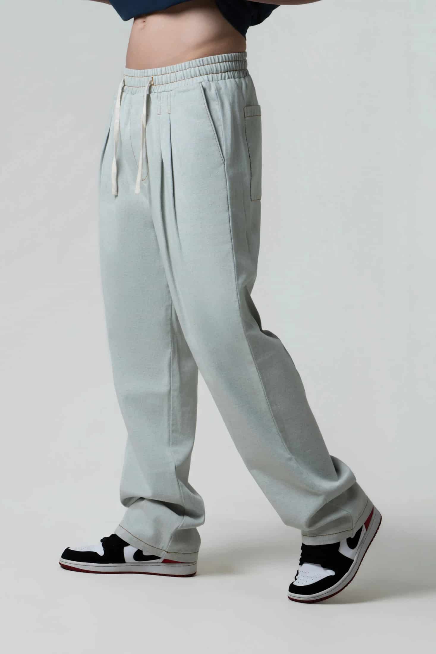 PANTALON JOGG COLOR AZUL CLARO - miniatura 3