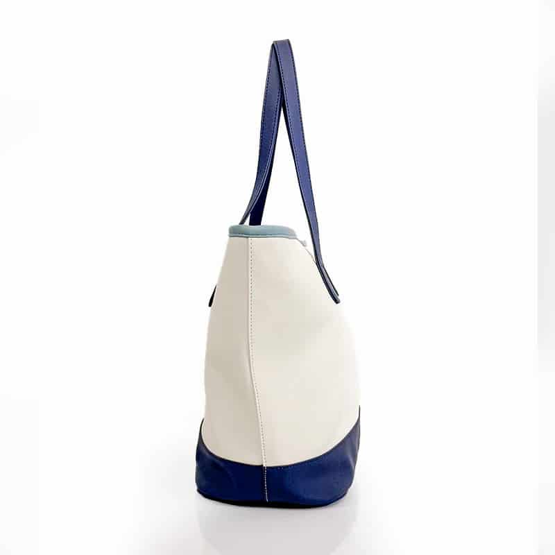 Cartera Boston Para Mujer Marfil con Azul Pop Of Colors - miniatura 2