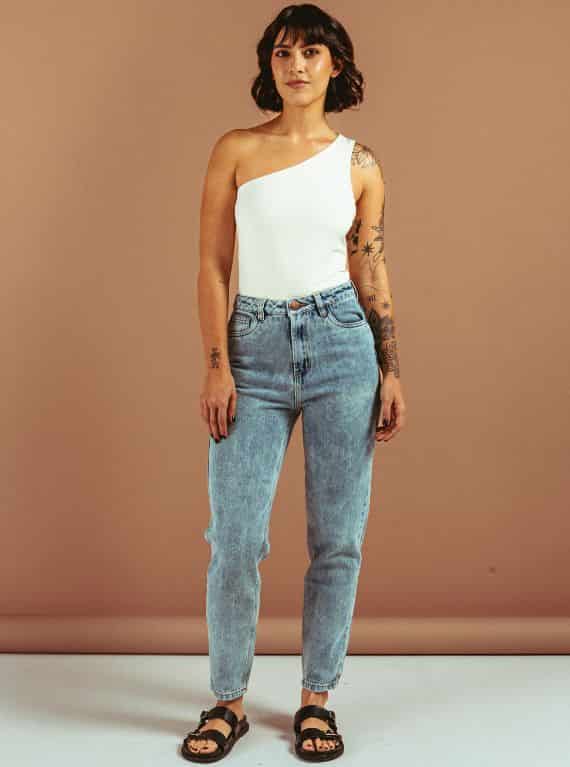 BLUSA ASIMÉTRICA MARFIL - miniatura 5