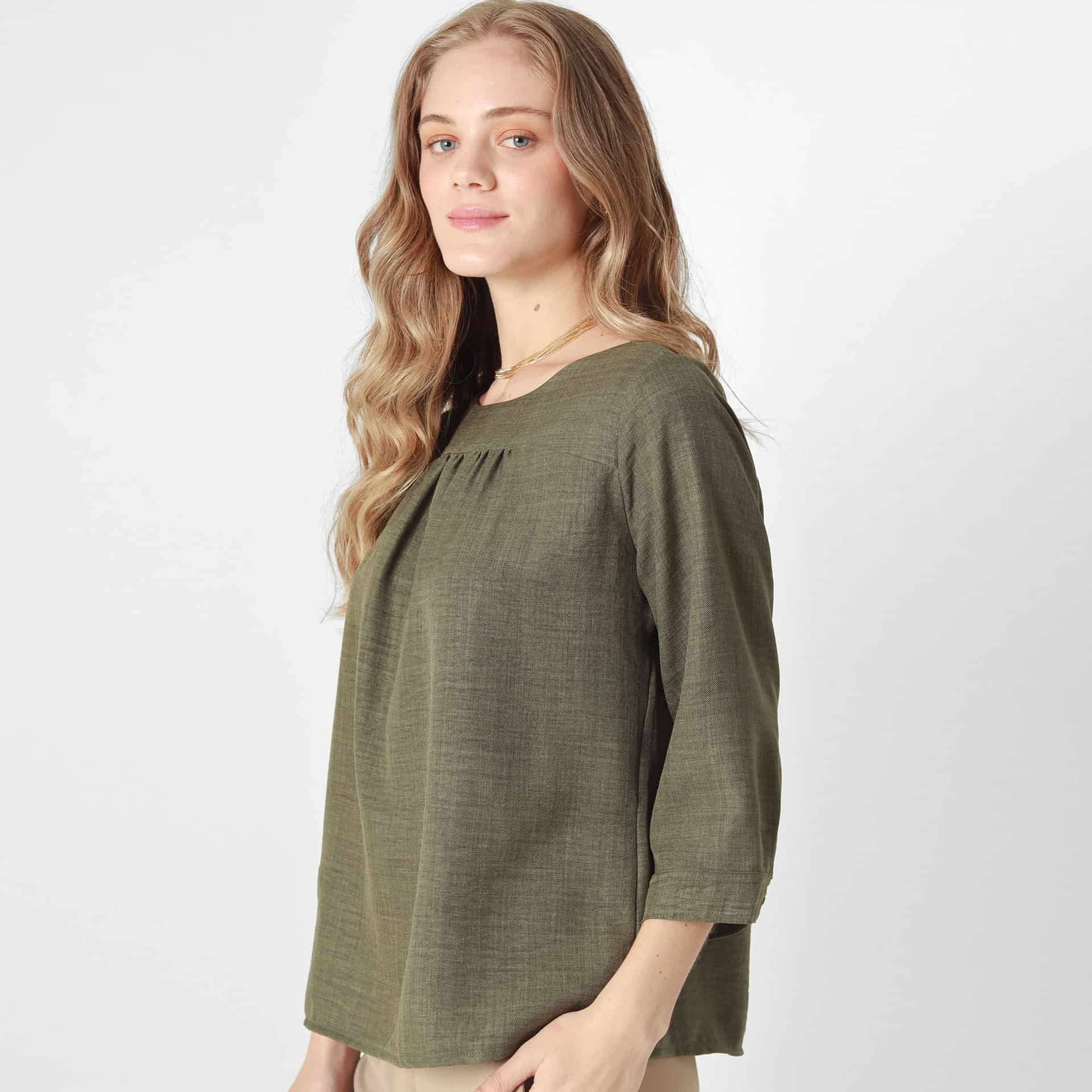 Blusa Cuello Redondo Manga 3Cuartos - miniatura 14