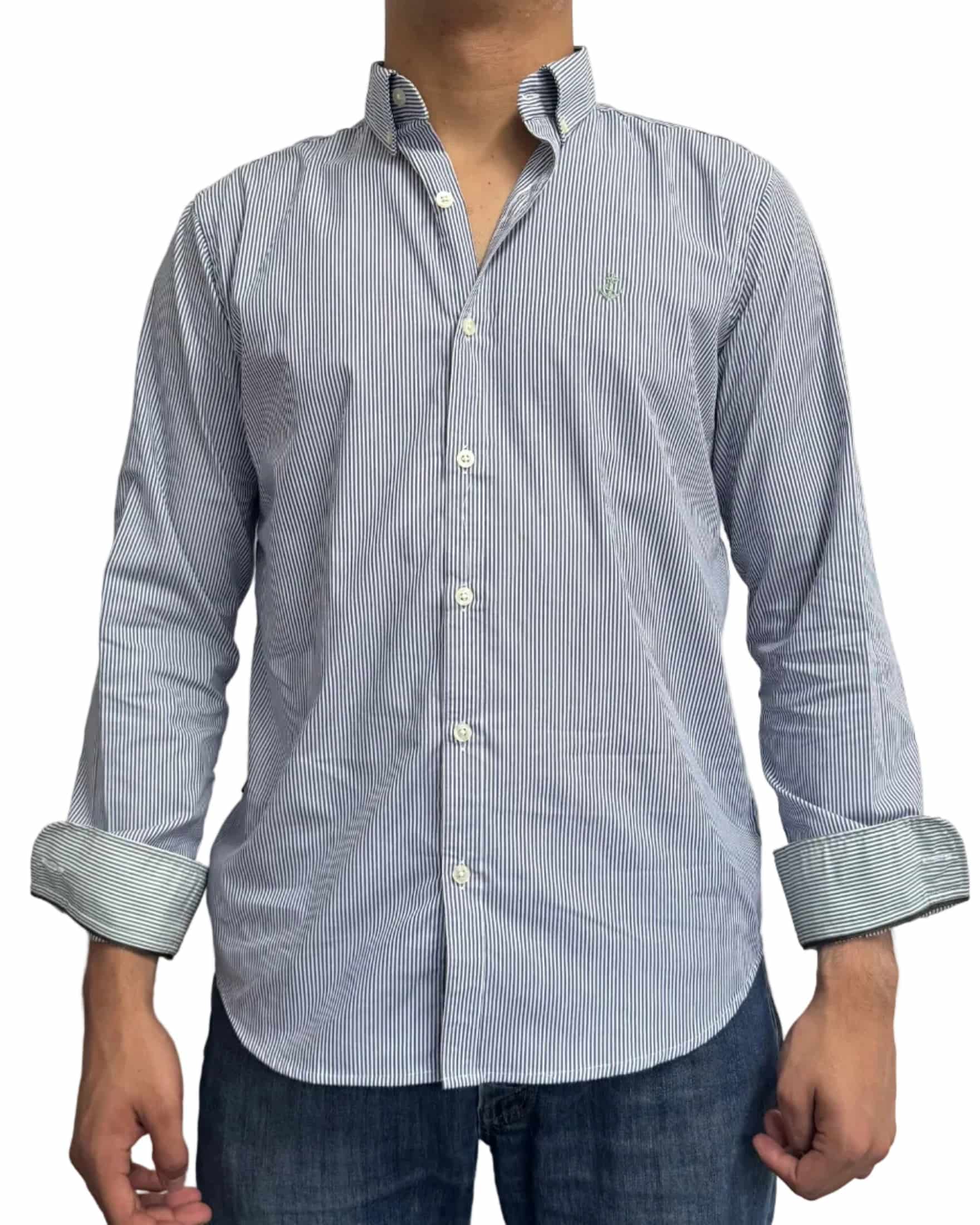 Camisa Rayas Delgadas Navy - miniatura 2