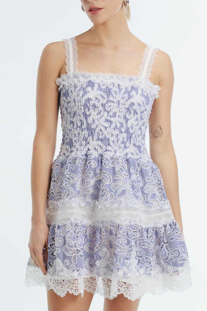 AERIN MINI DRESS BLUE - miniatura 2