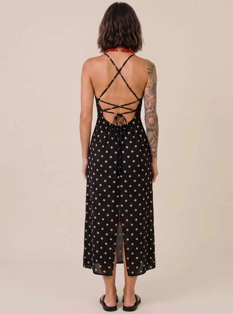 VESTIDO DOTS CAMEL - miniatura 3