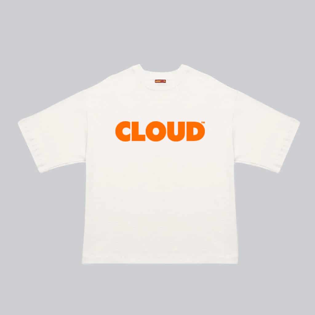 Camiseta BLOCK naranja sobre blanco - miniatura 1
