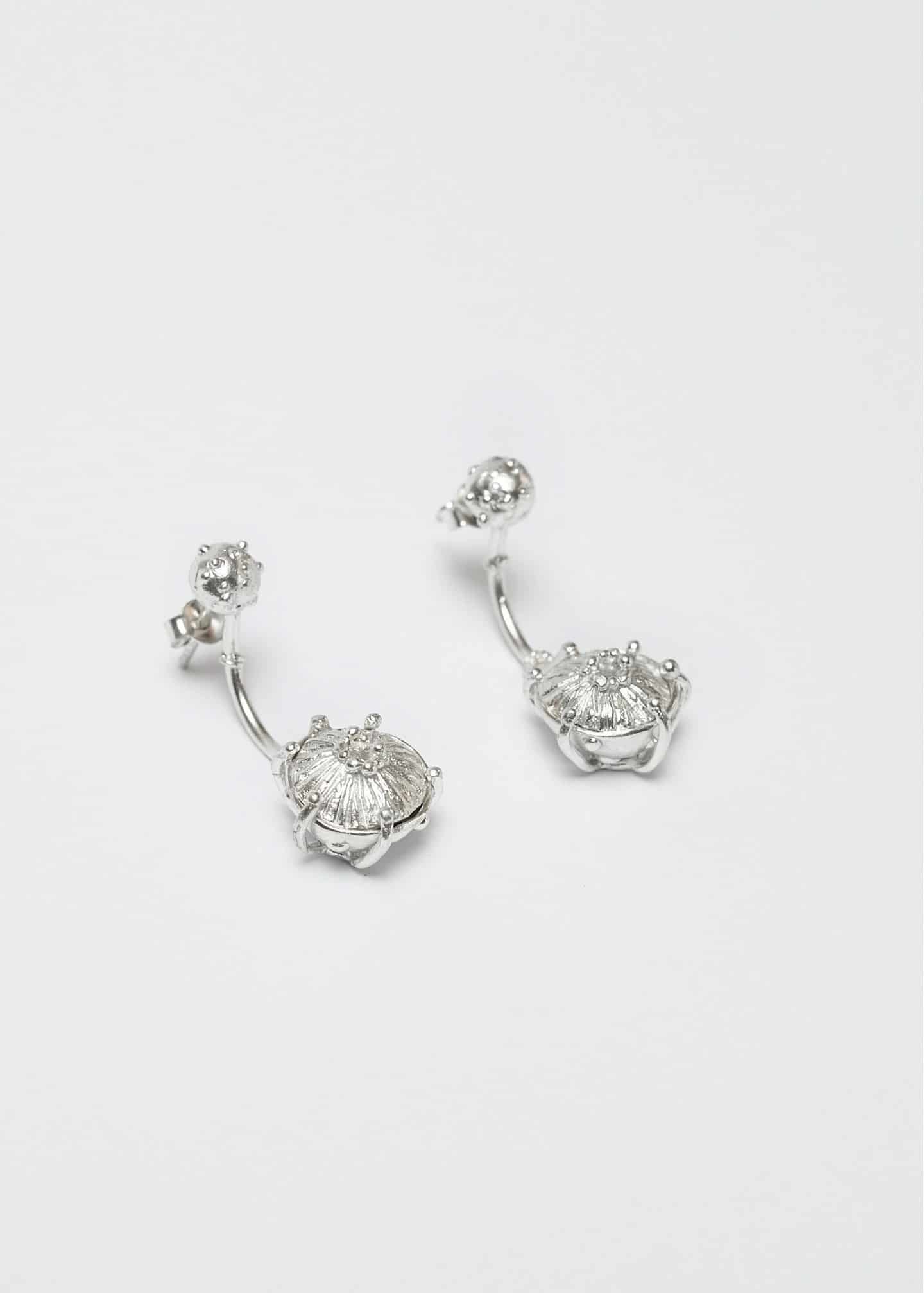 Aretes mini sombrerito plata - miniatura 1