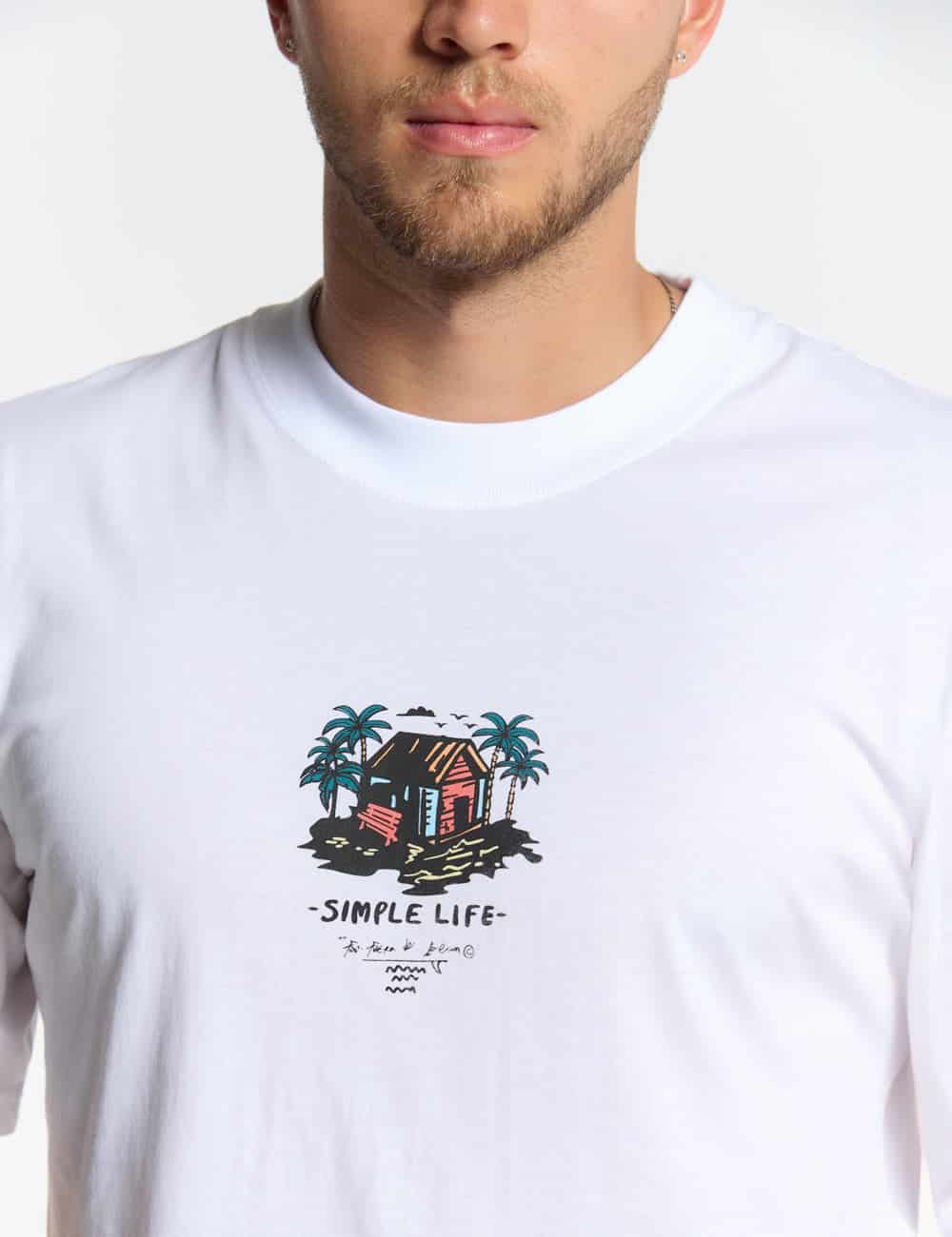 Camiseta Oversize Vida Simple  blanco Hombre - miniatura 3