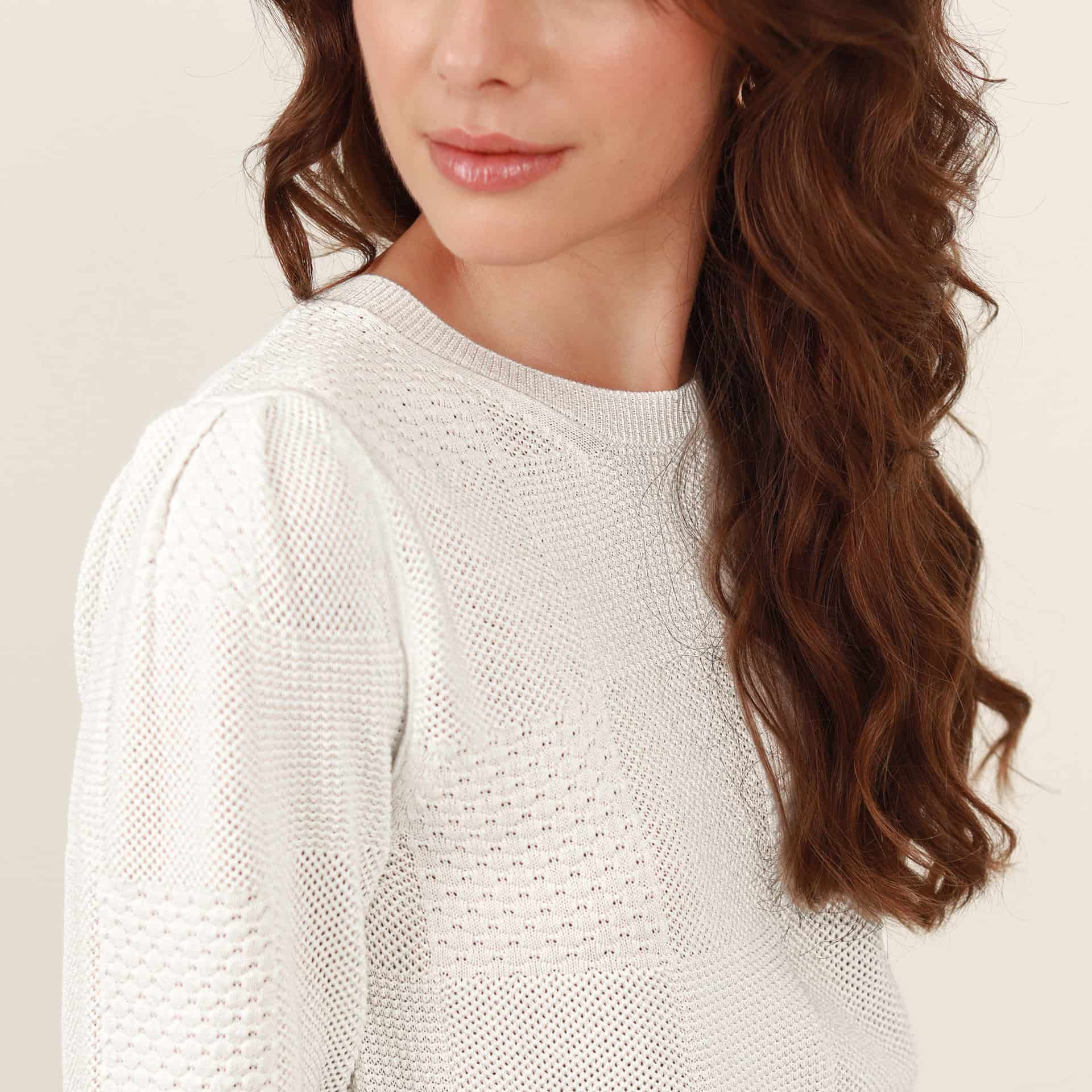 Sweater cuello redondo manga larga en jacquard - miniatura 2