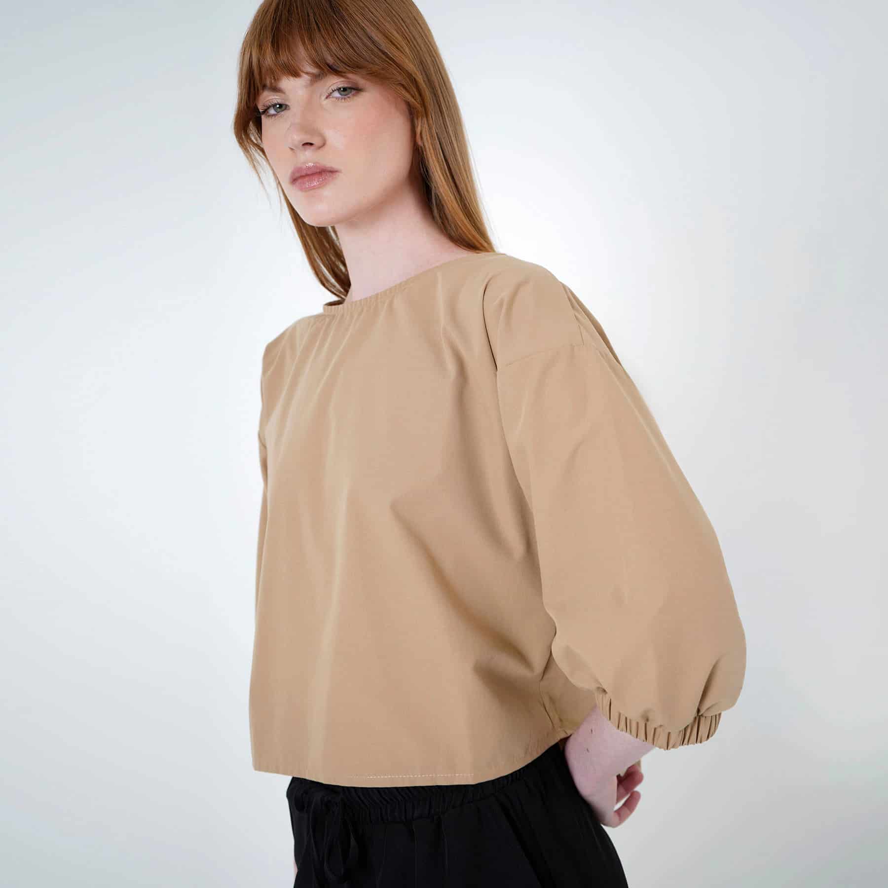 Blusa Cuello Redondo Manga 3/Cuartos - miniatura 1