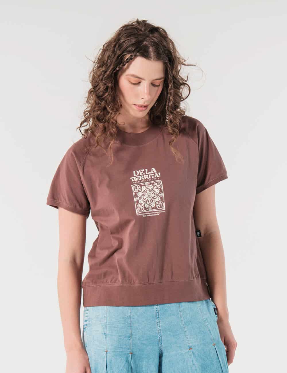 Camiseta Manga Ranglan Siembra Chocolate Mujer - miniatura 4