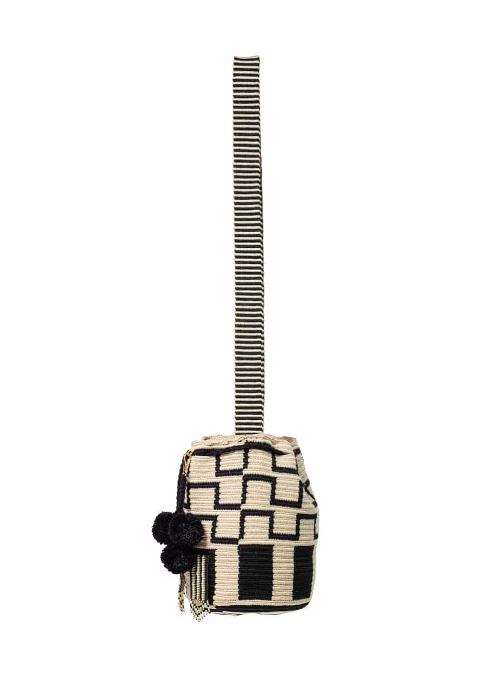 Medium Mochila Wayuu Capunia Black - miniatura 5
