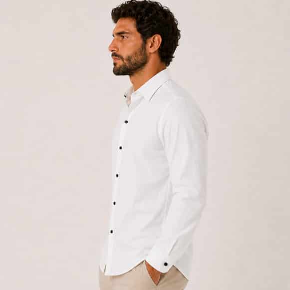CAMISA ML 100% ALGODON HOMBRE - miniatura 2