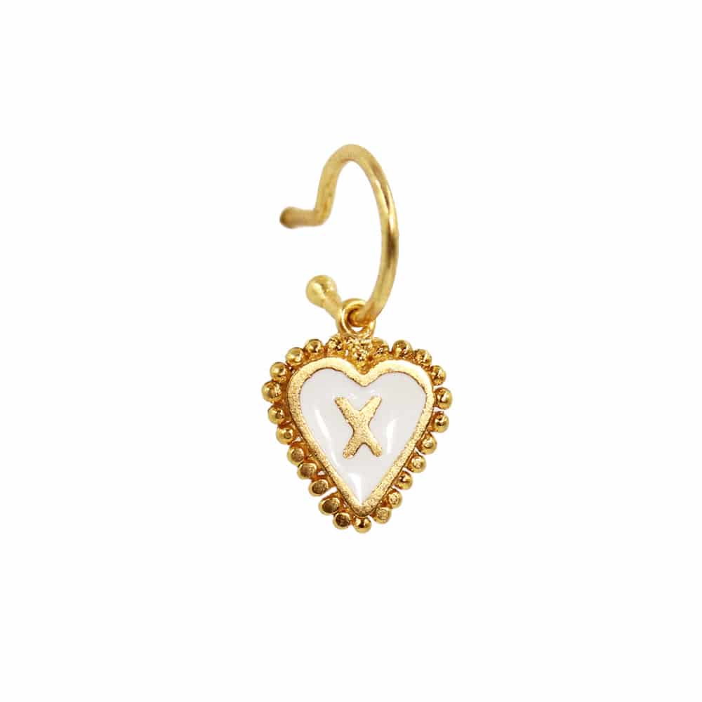 PreOrder Baby Hoops 9mm Letra Heart Plata - miniatura 51