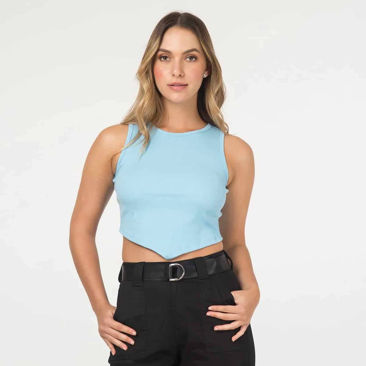 Blusa Crop Top Basica Melina - miniatura 1