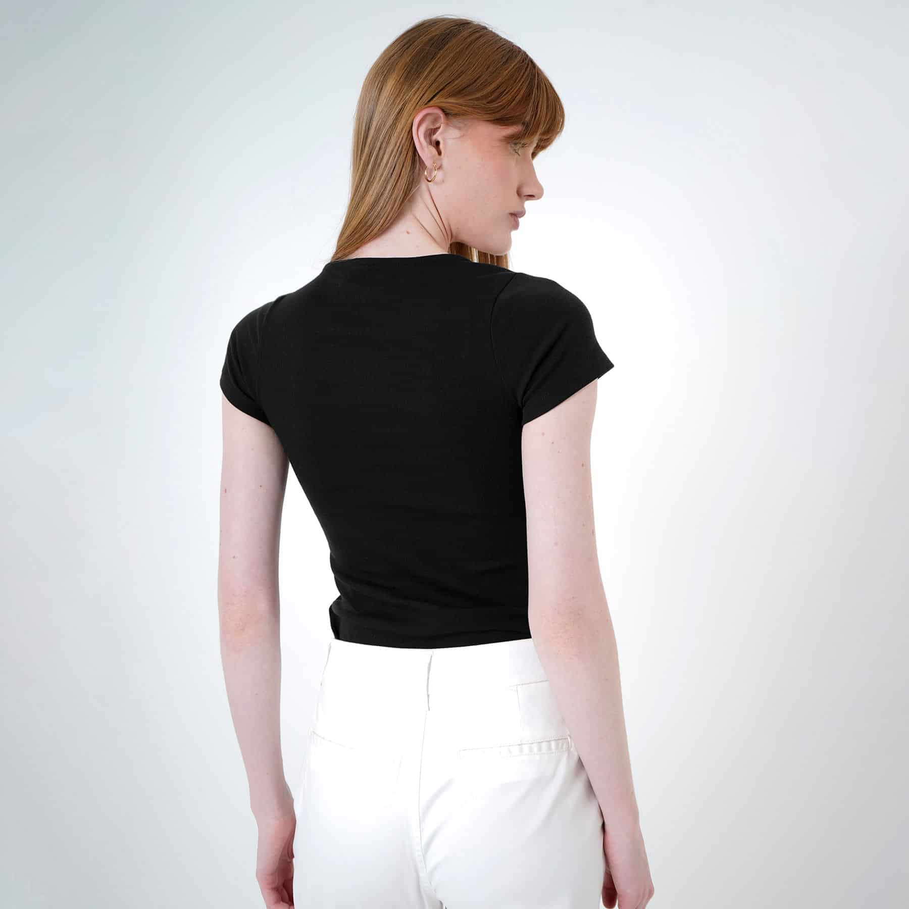 Camiseta escote en U manga corta - miniatura 13