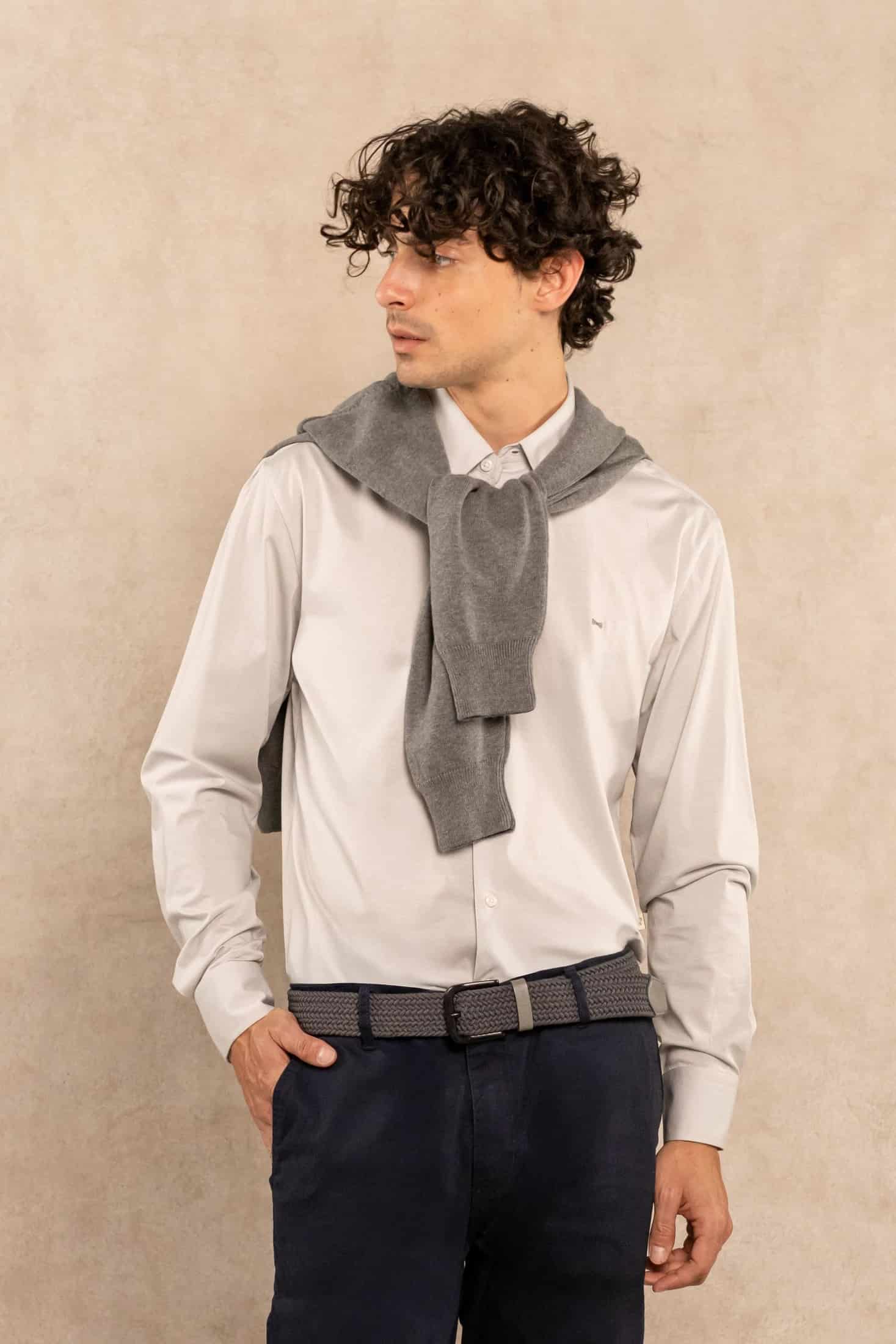 Camisa Jersey Gris - miniatura 1